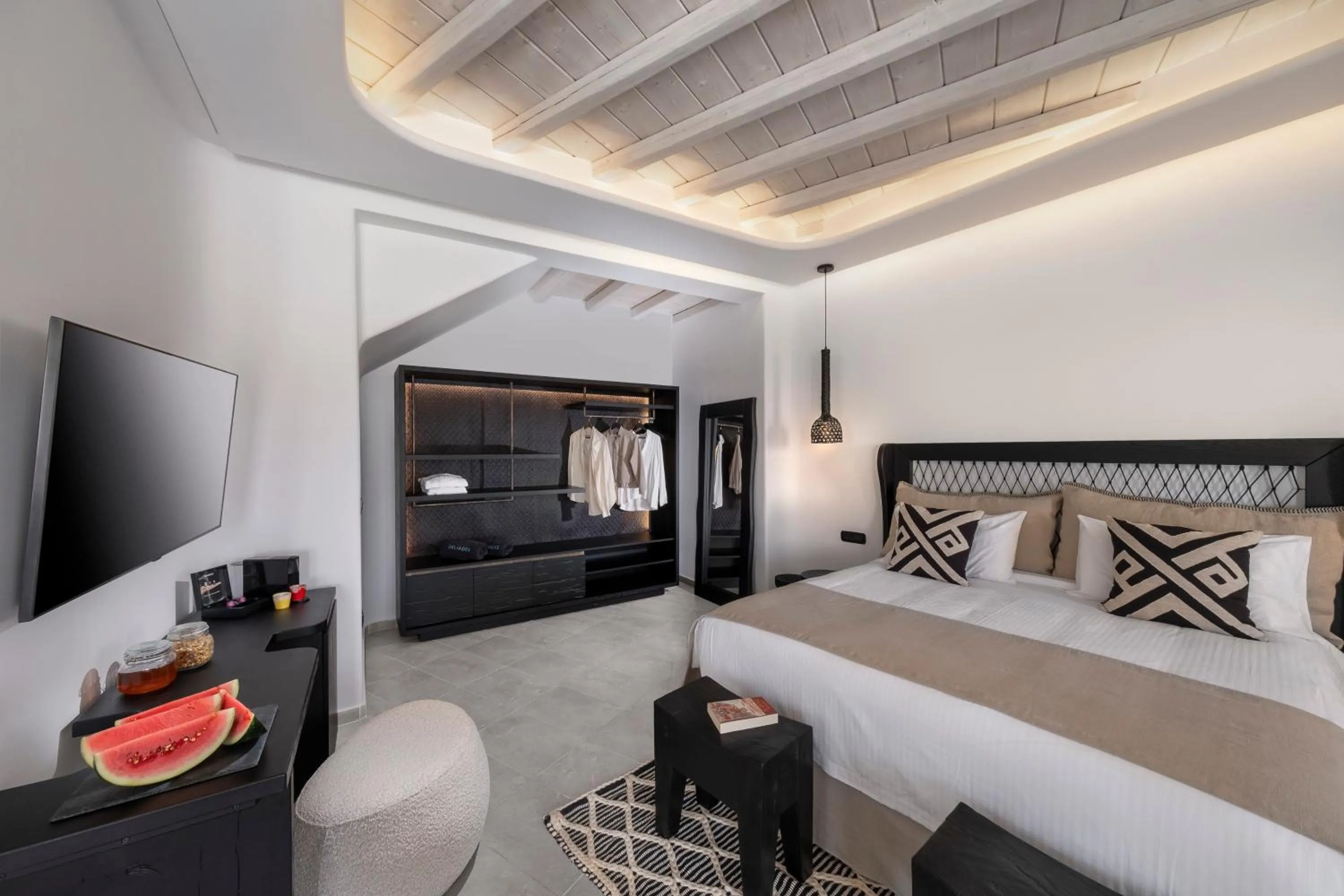 Bed in Deliades Hotel