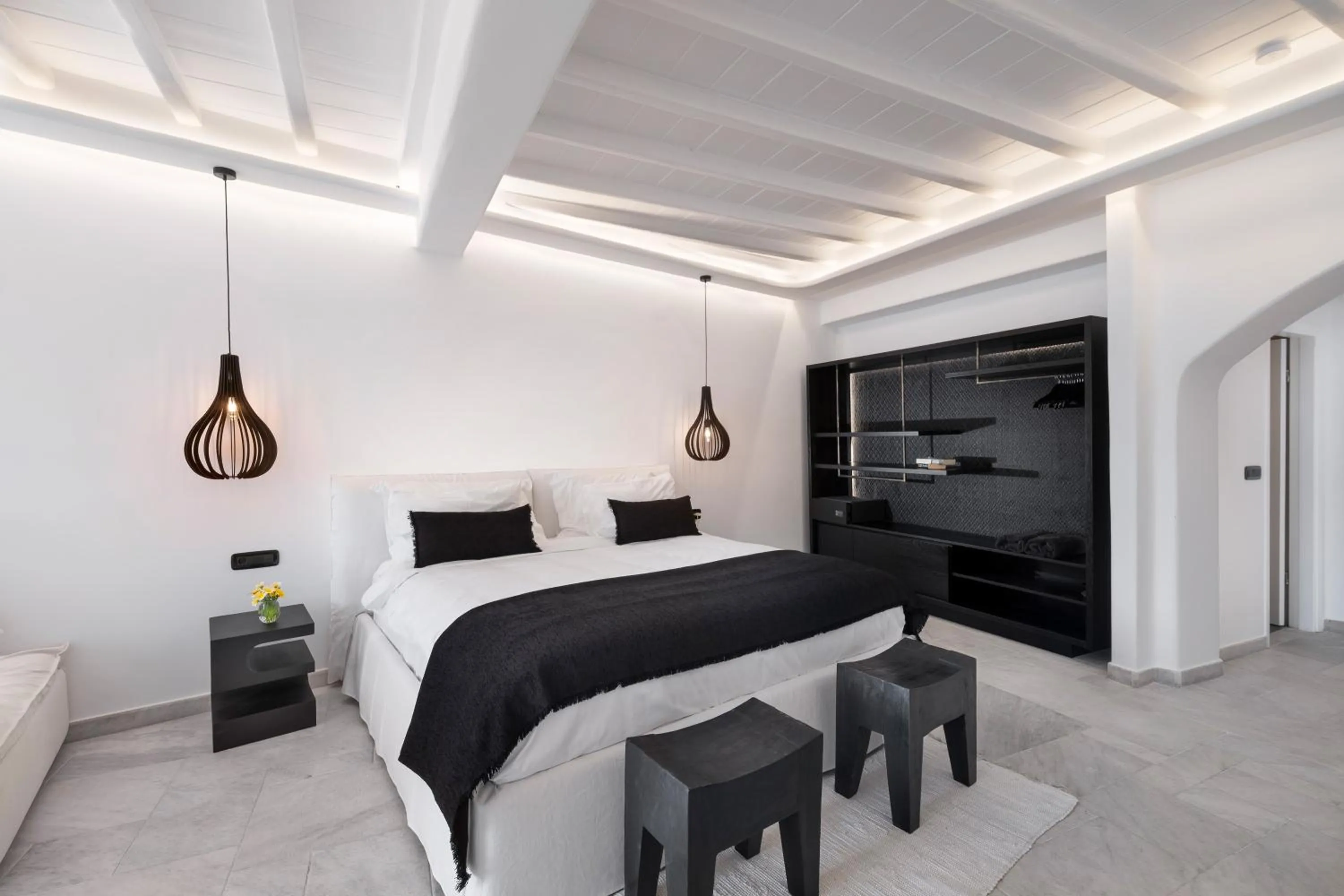 Bed in Deliades Hotel