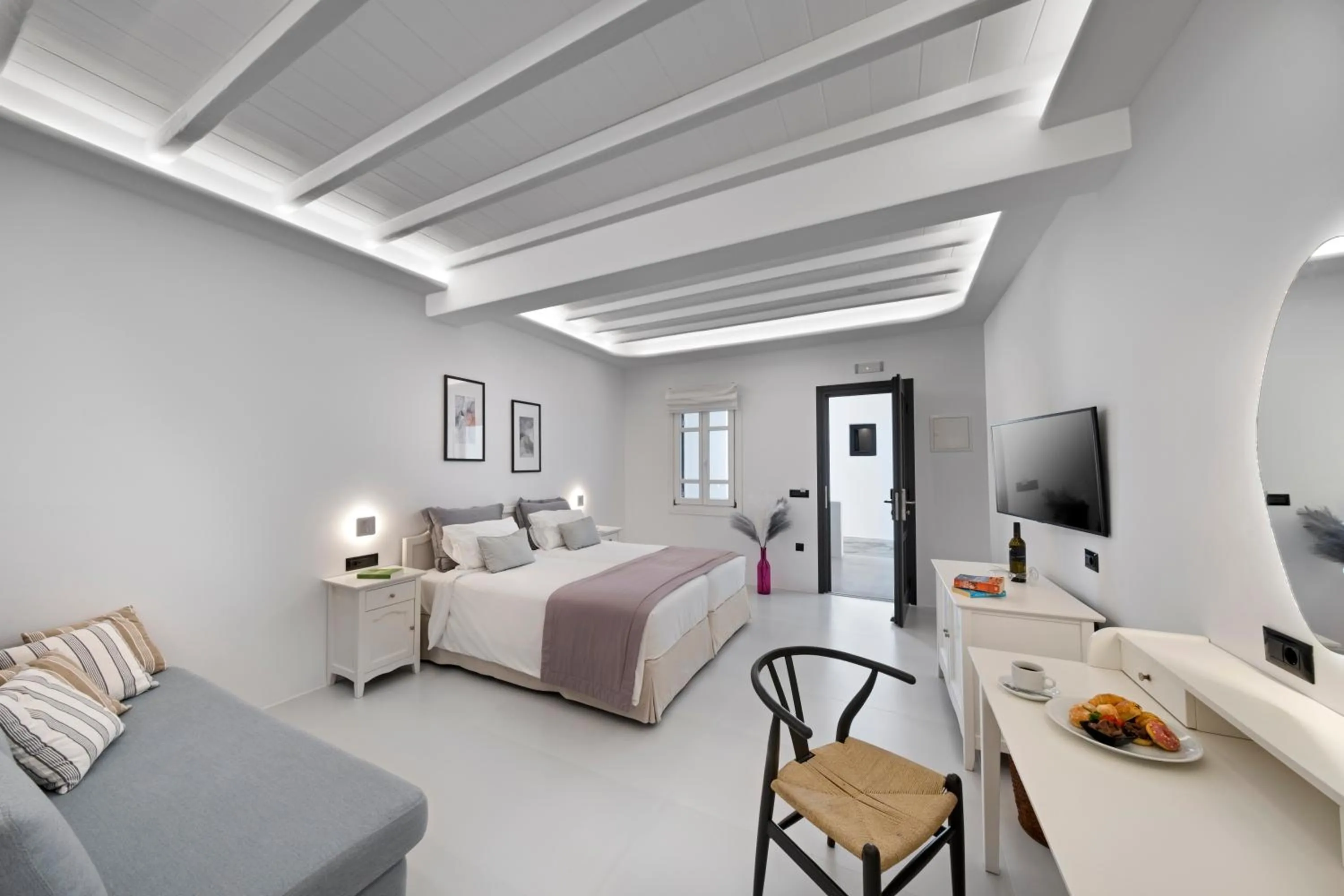 Bed in Deliades Hotel