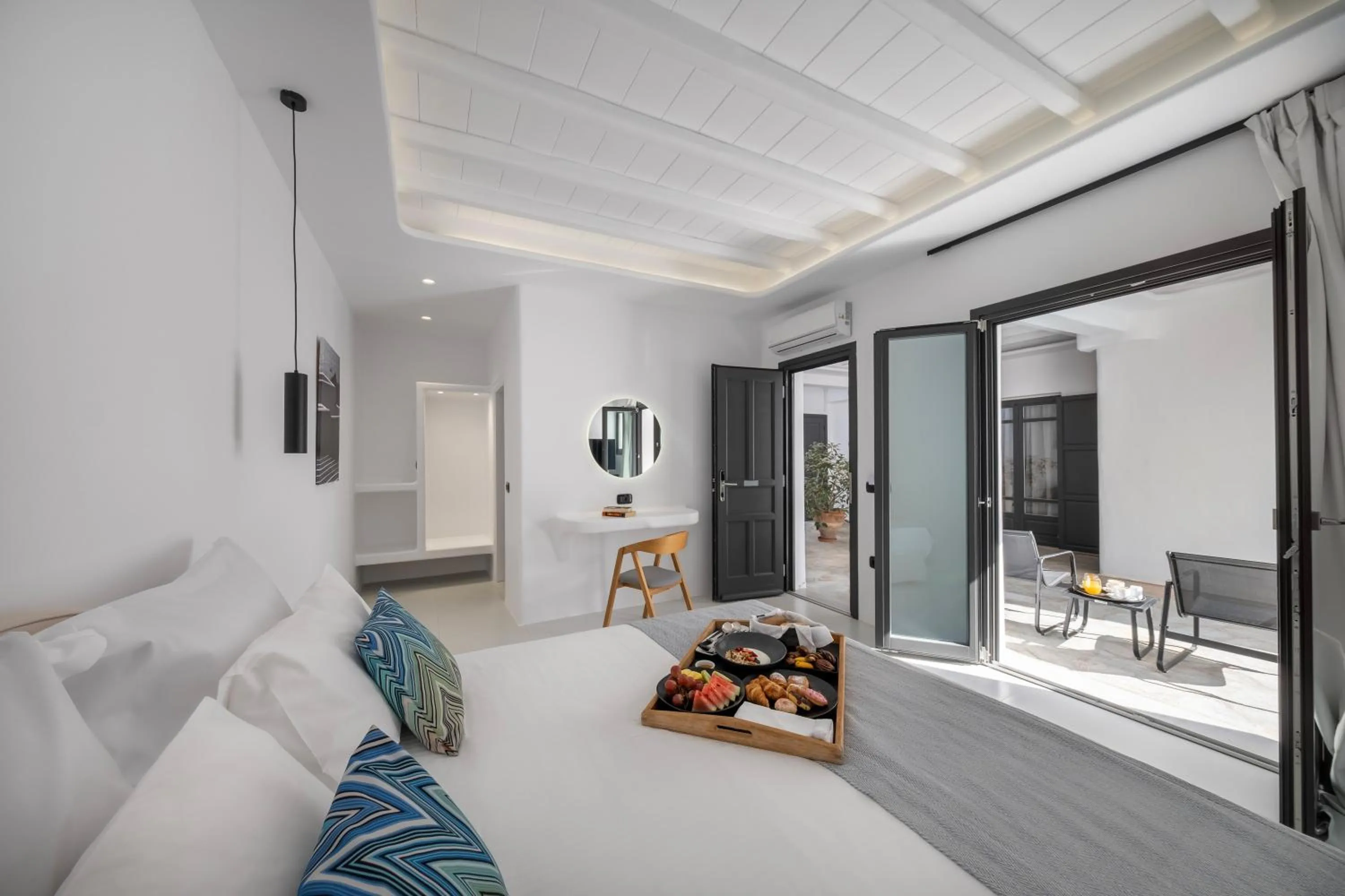 Bed in Deliades Hotel