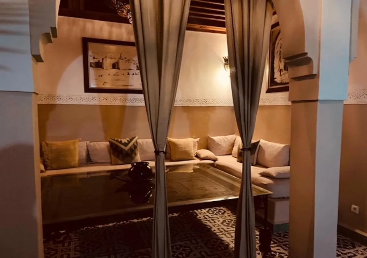 Living room in Riad Palmier