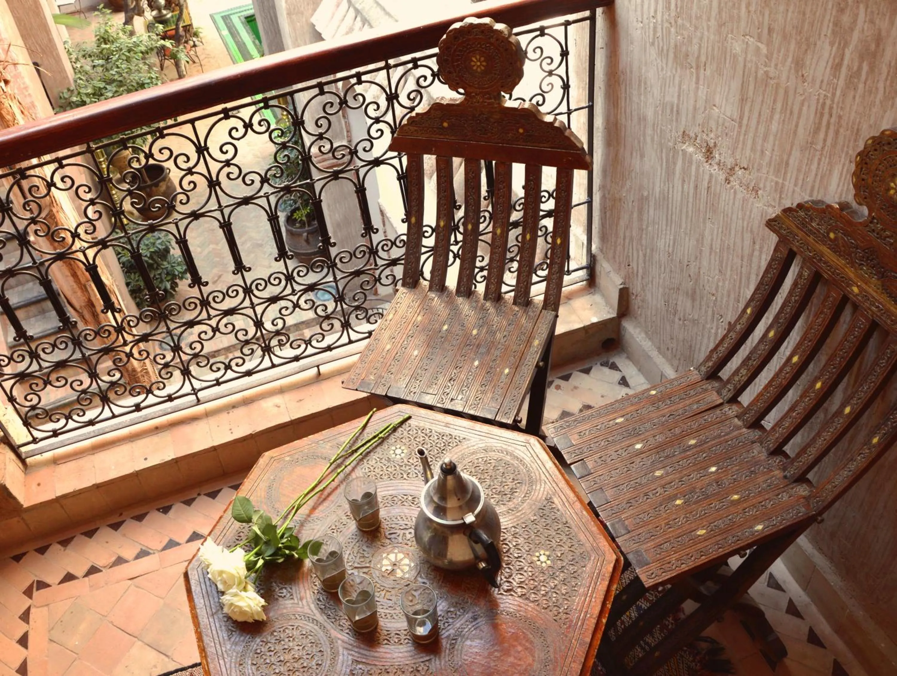 Garden view in Riad Palmier