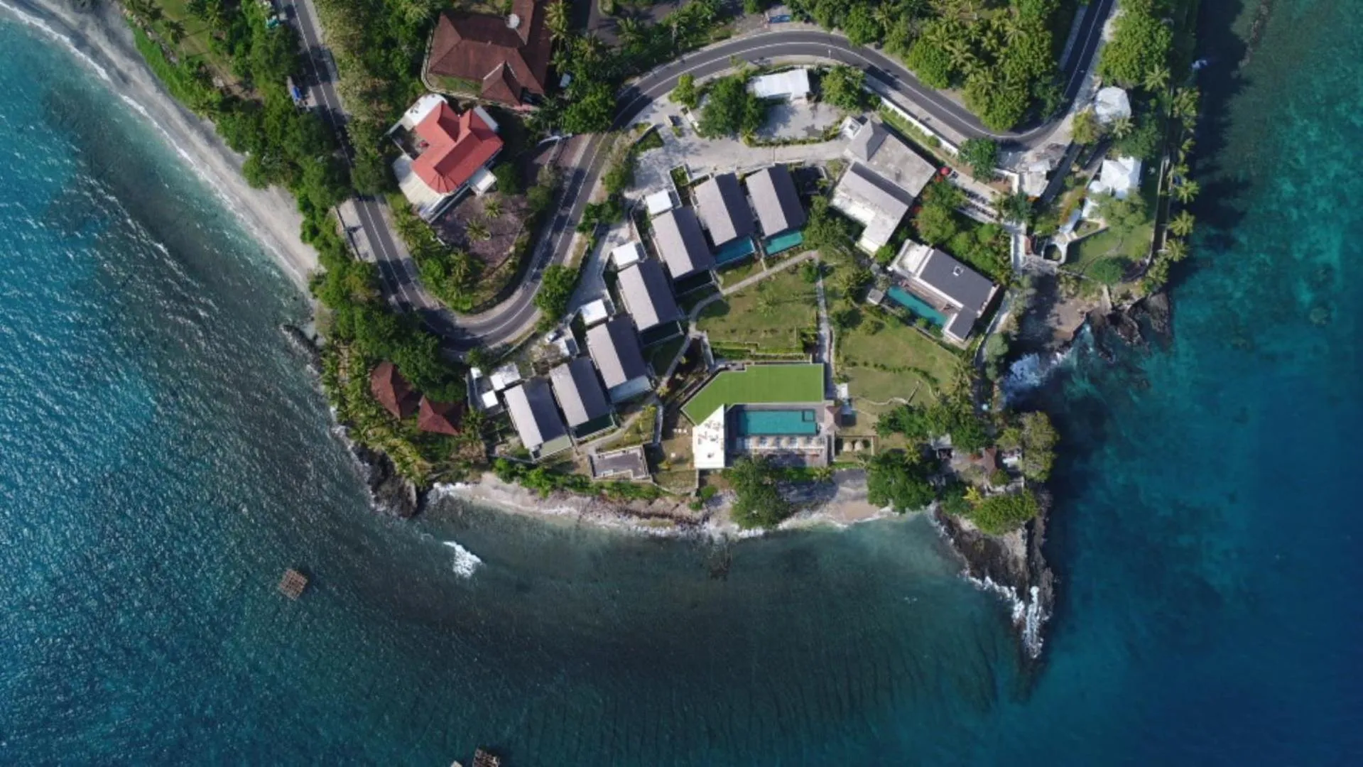 Bird's eye view in Rajavilla Lombok Resort - Seaside Serenity