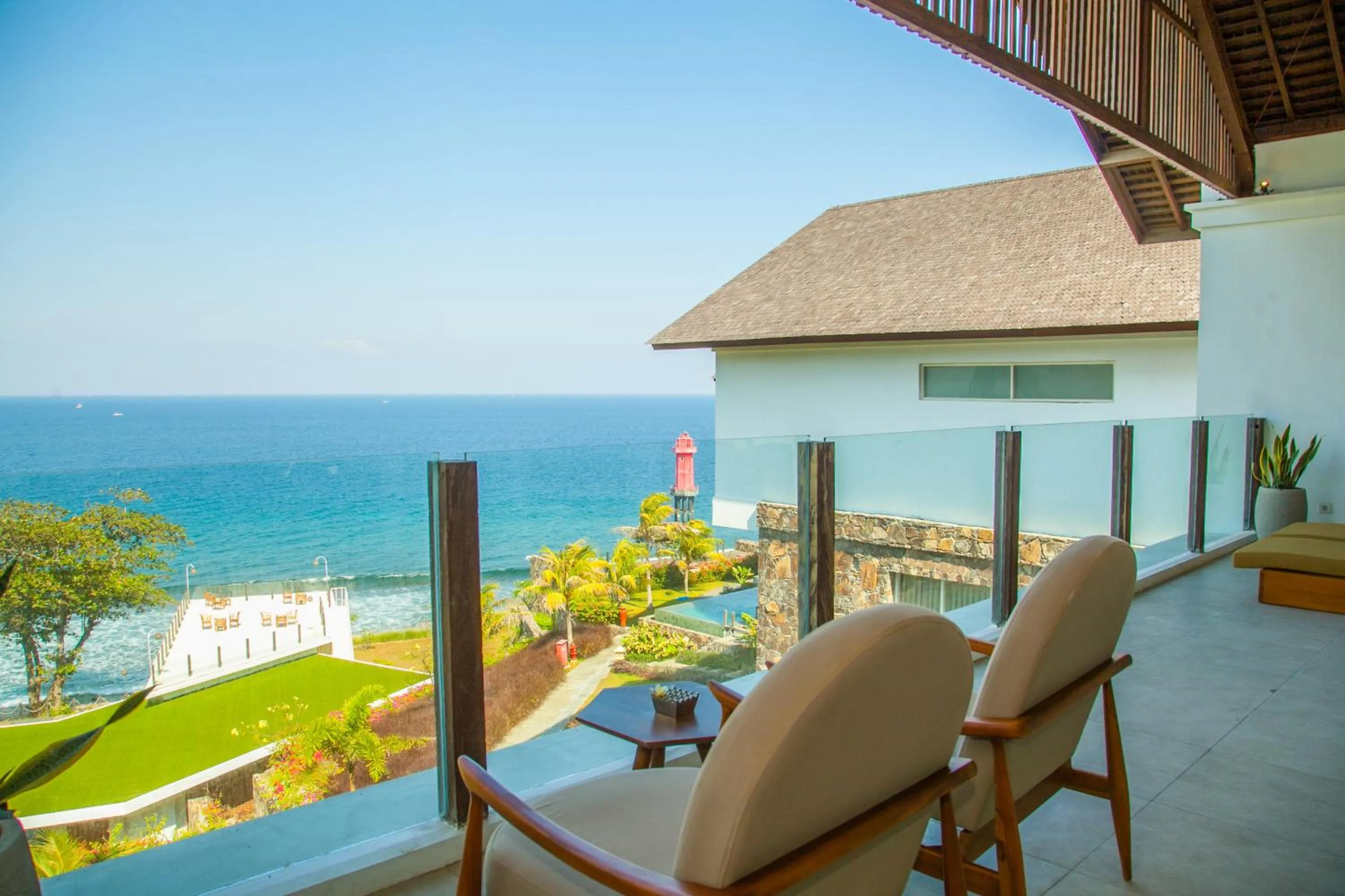 Balcony/Terrace in Rajavilla Lombok Resort - Seaside Serenity