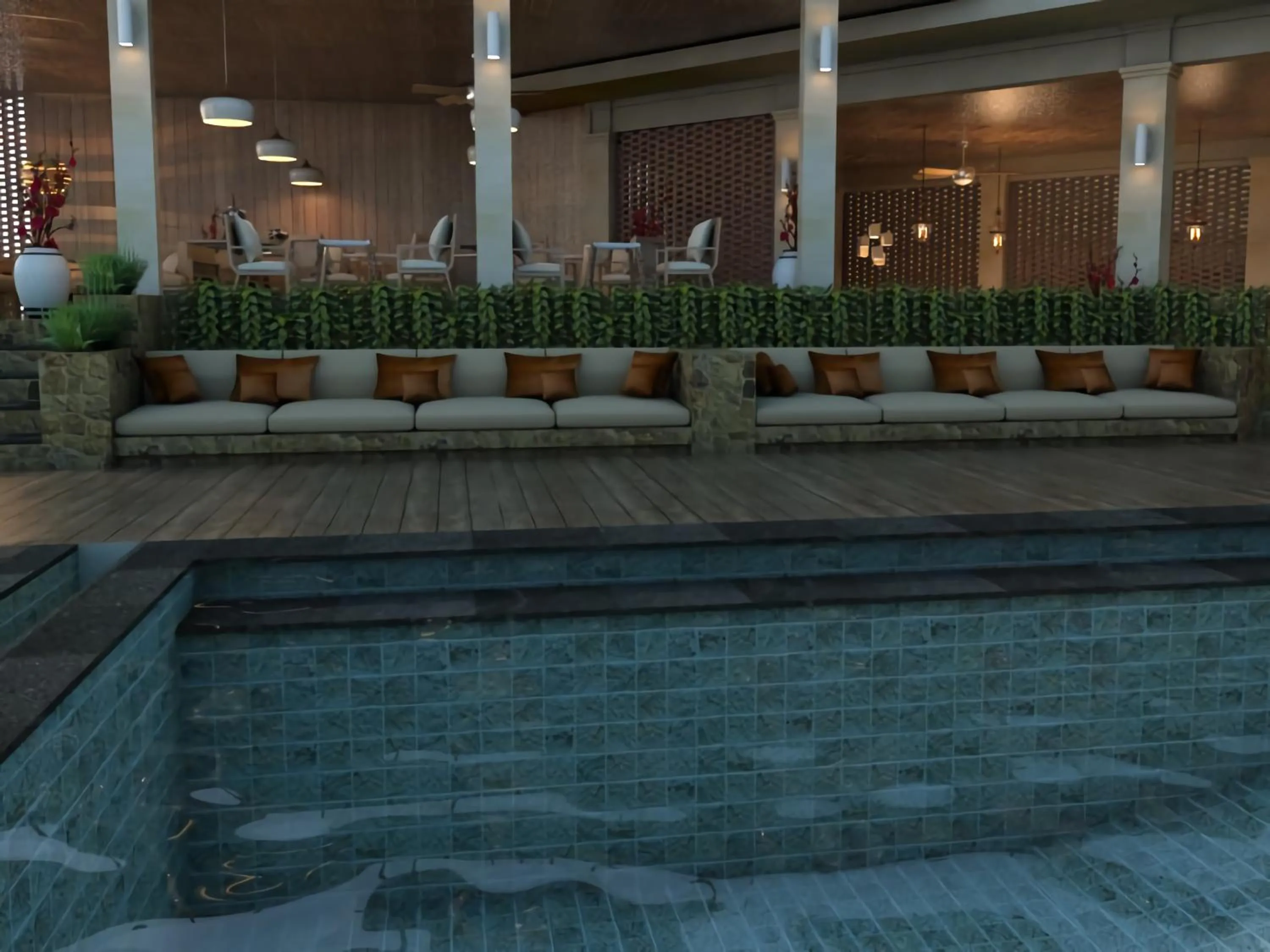 Lounge or bar in Rajavilla Lombok Resort - Seaside Serenity