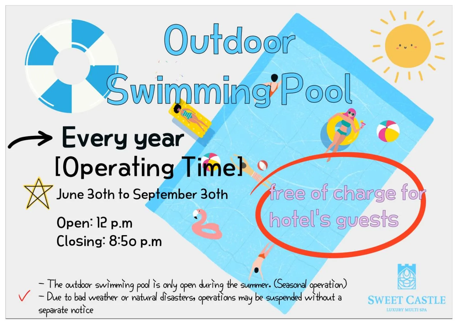 Swimming pool, Bird's-eye View in HOTEL SWEETCASTLE