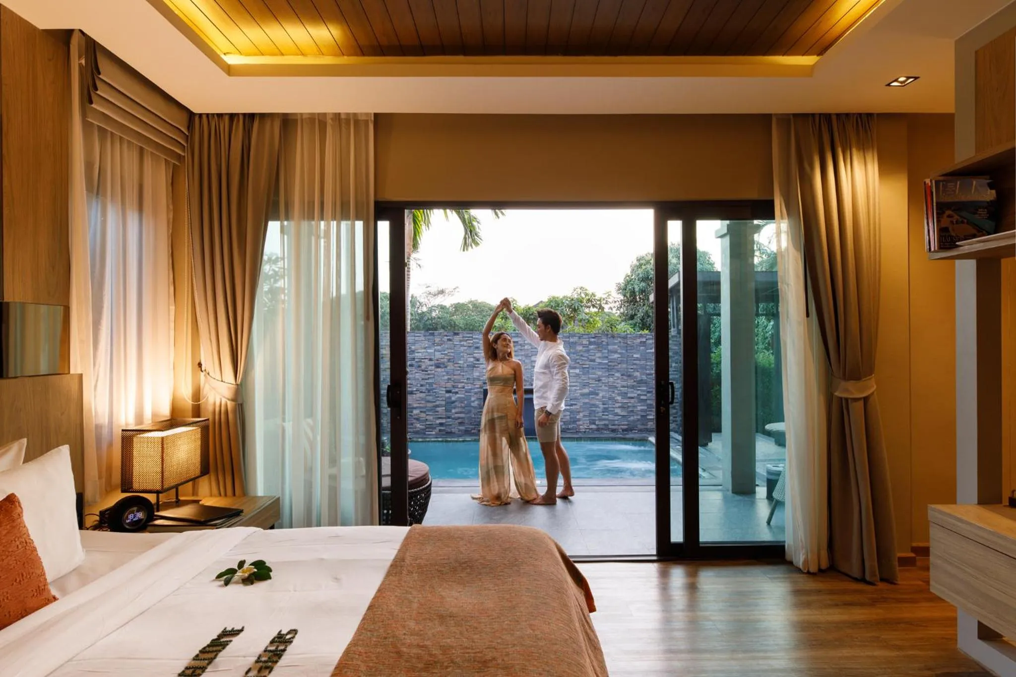 Bed in De Malee Pool Villas - SHA Extra Plus