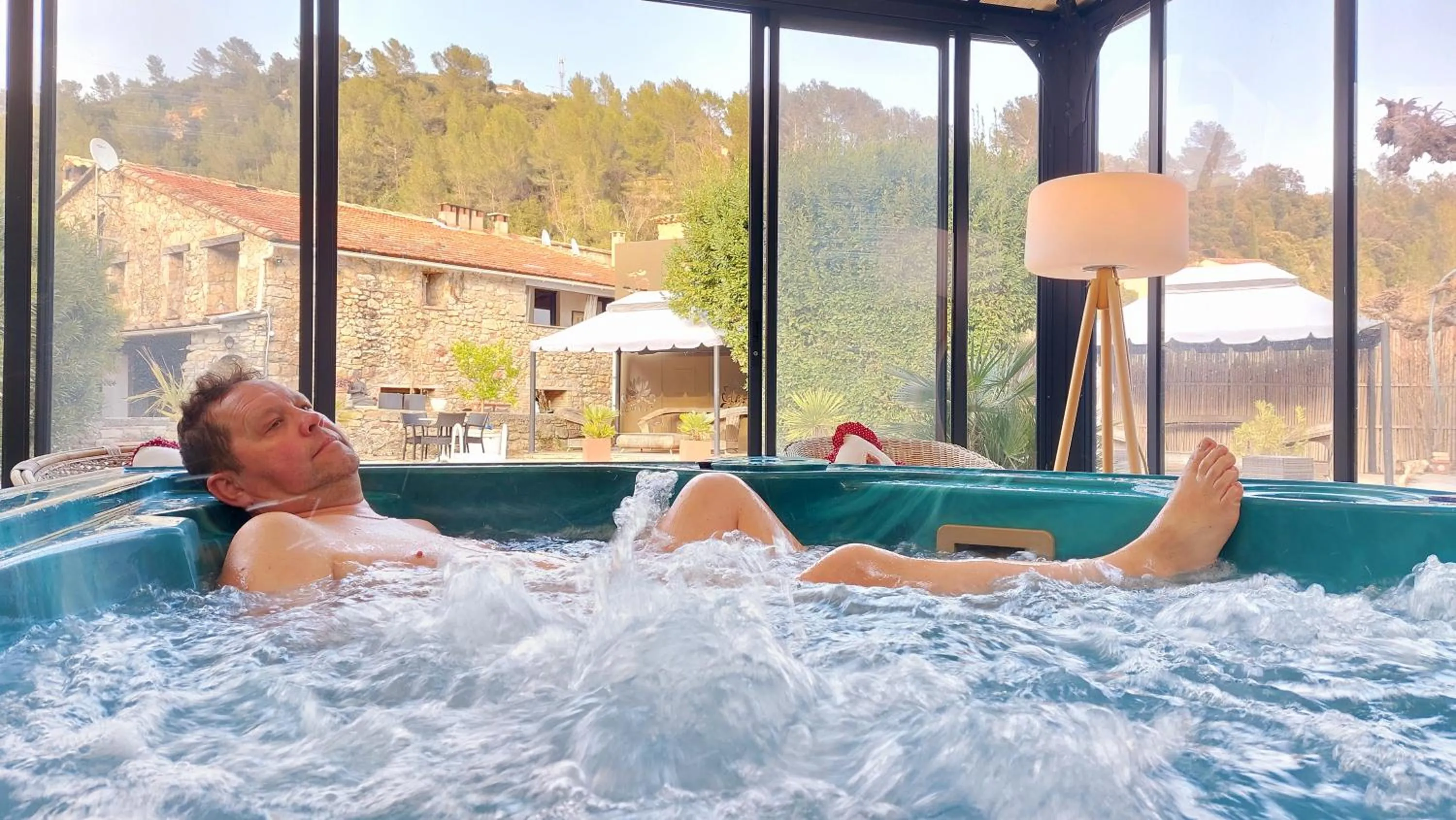 Hot Tub in La Bergerie Du Moulin