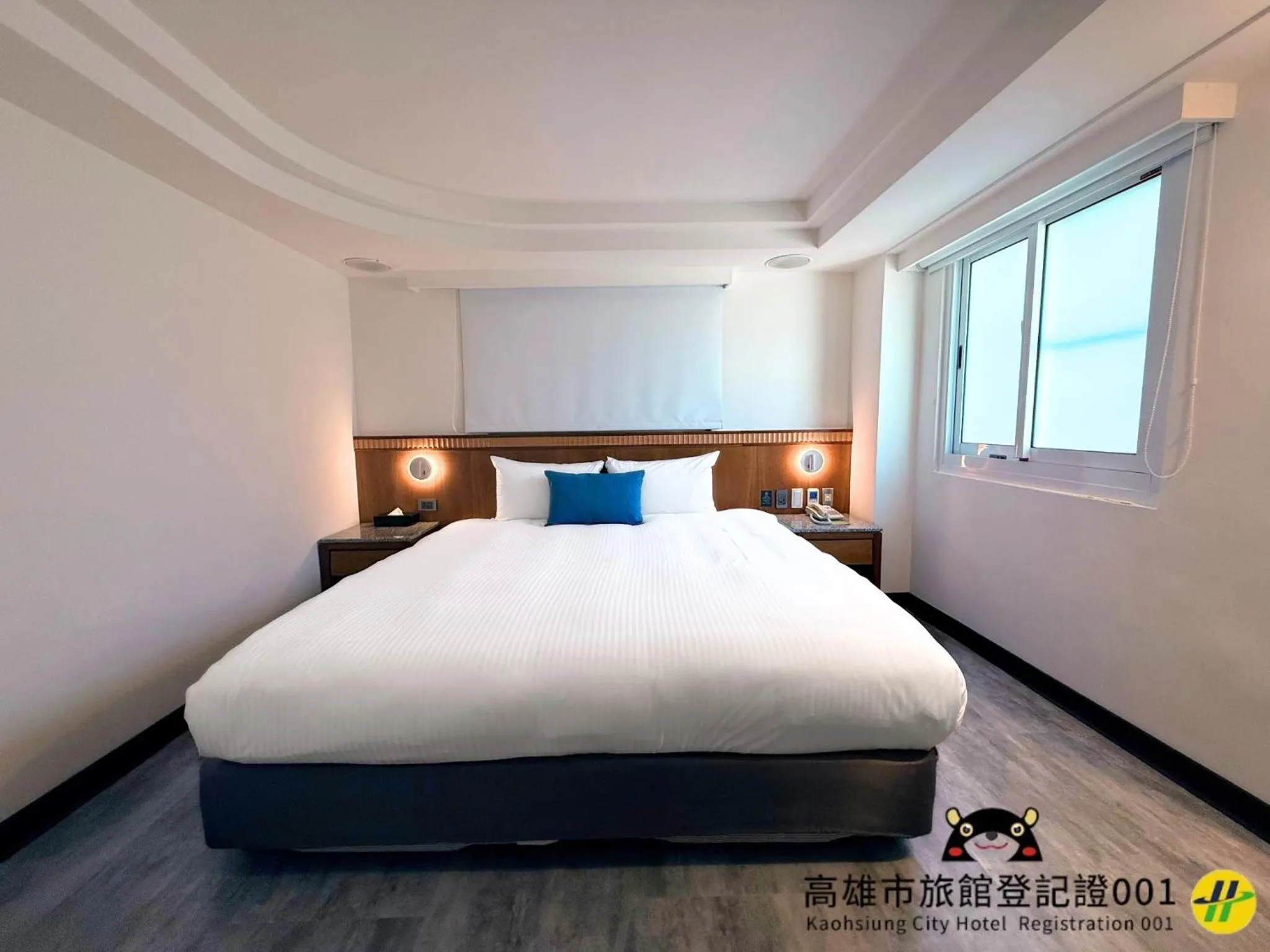 Bed in Hub Hotel Kaohsiung Cisian Branch