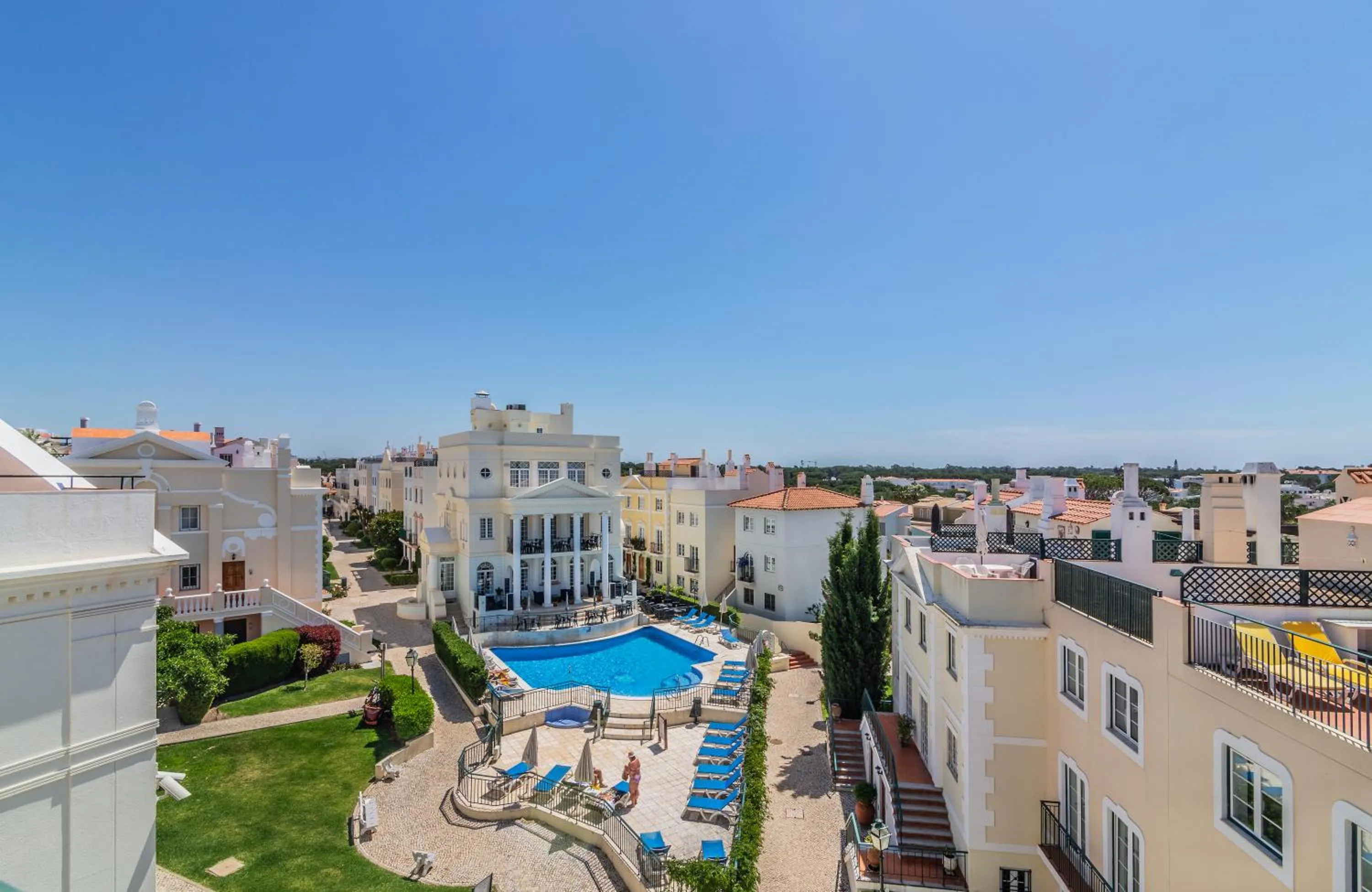 Pool view in The Old Village, Prestige and Solar by Village 4U