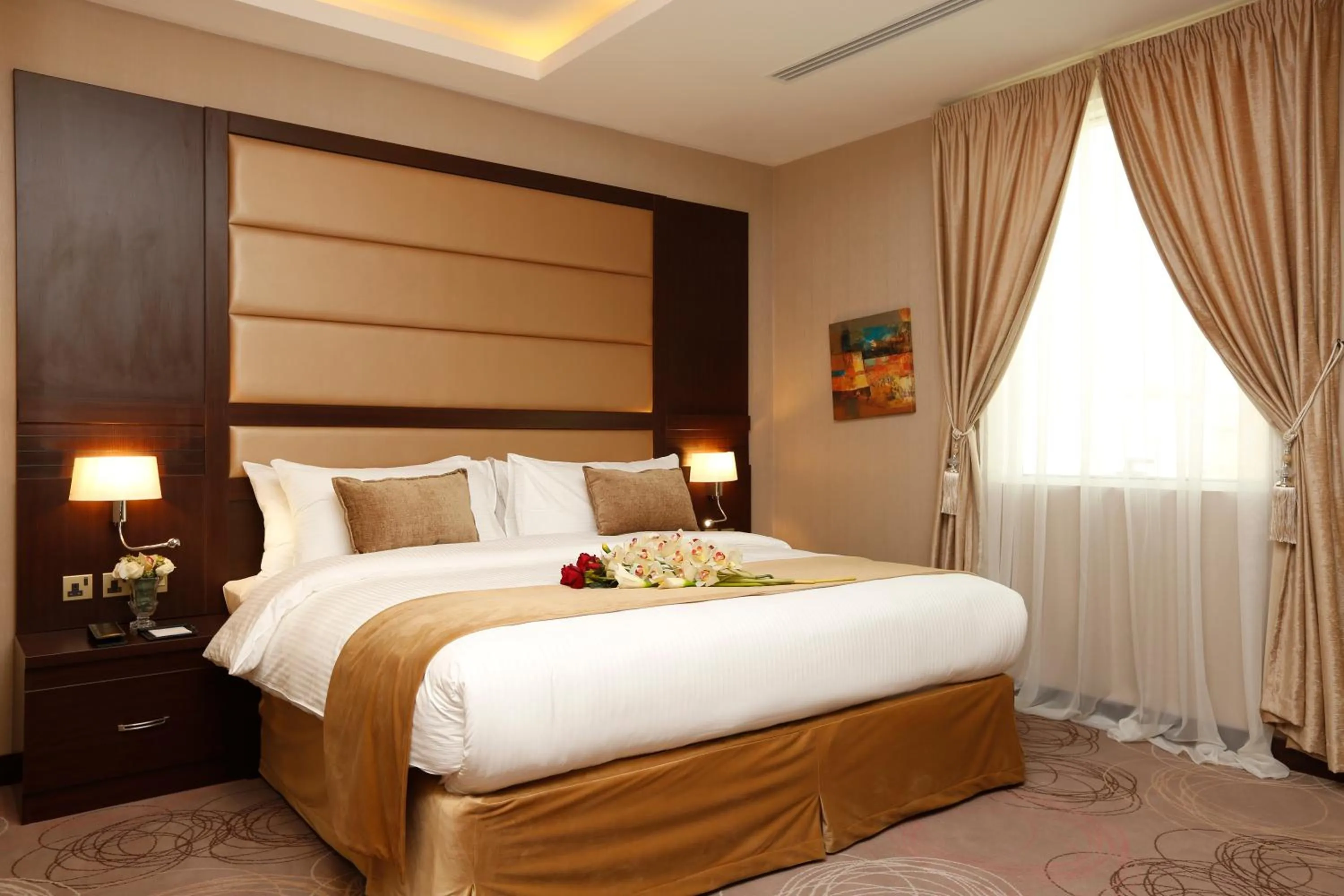 Bed in Swiss Flora Inn Hotel Riyadh