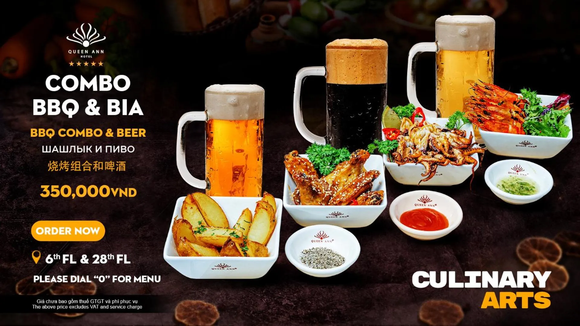 Food and drinks in Queen Ann Nha Trang Hotel