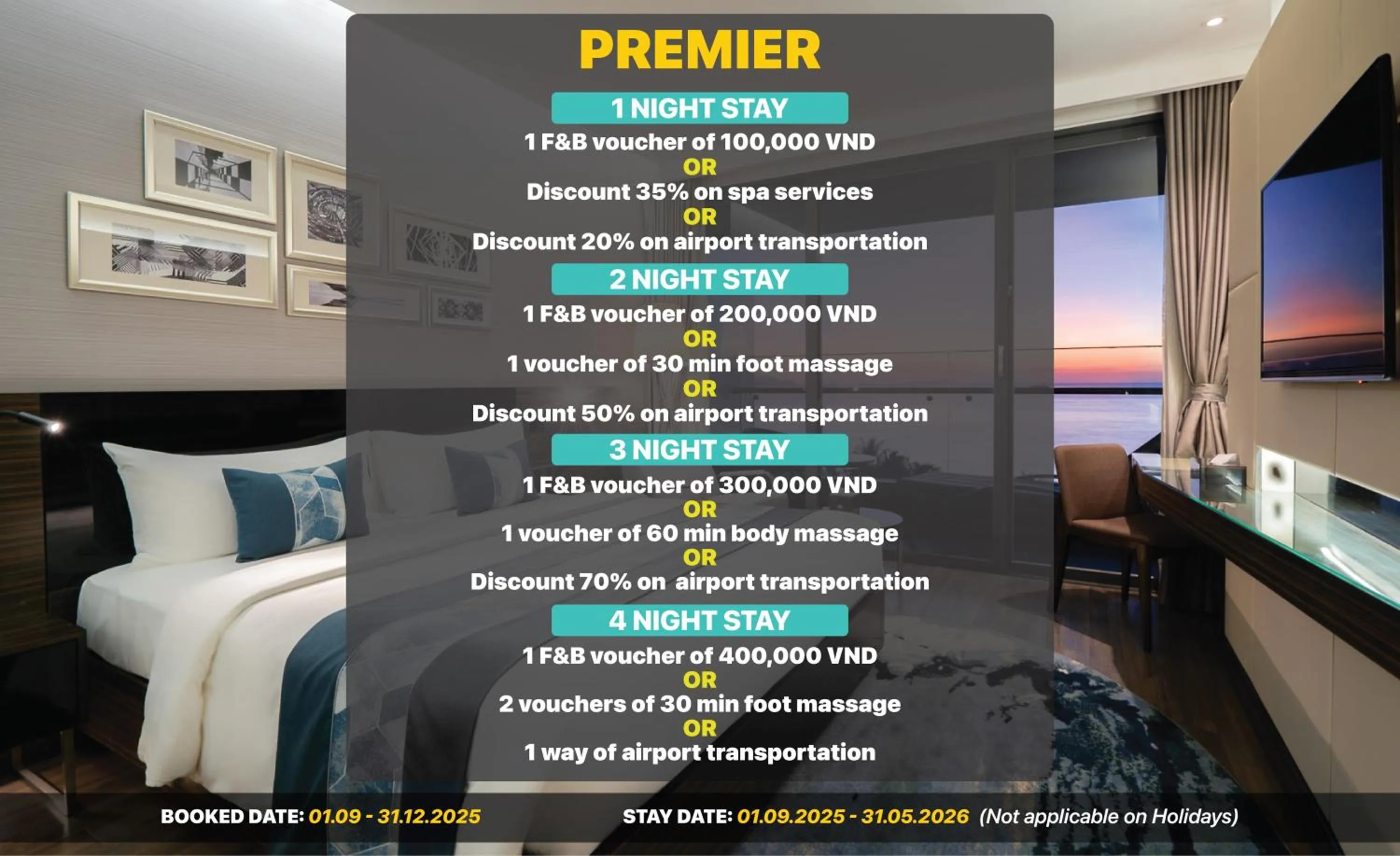 Bed in Queen Ann Nha Trang Hotel