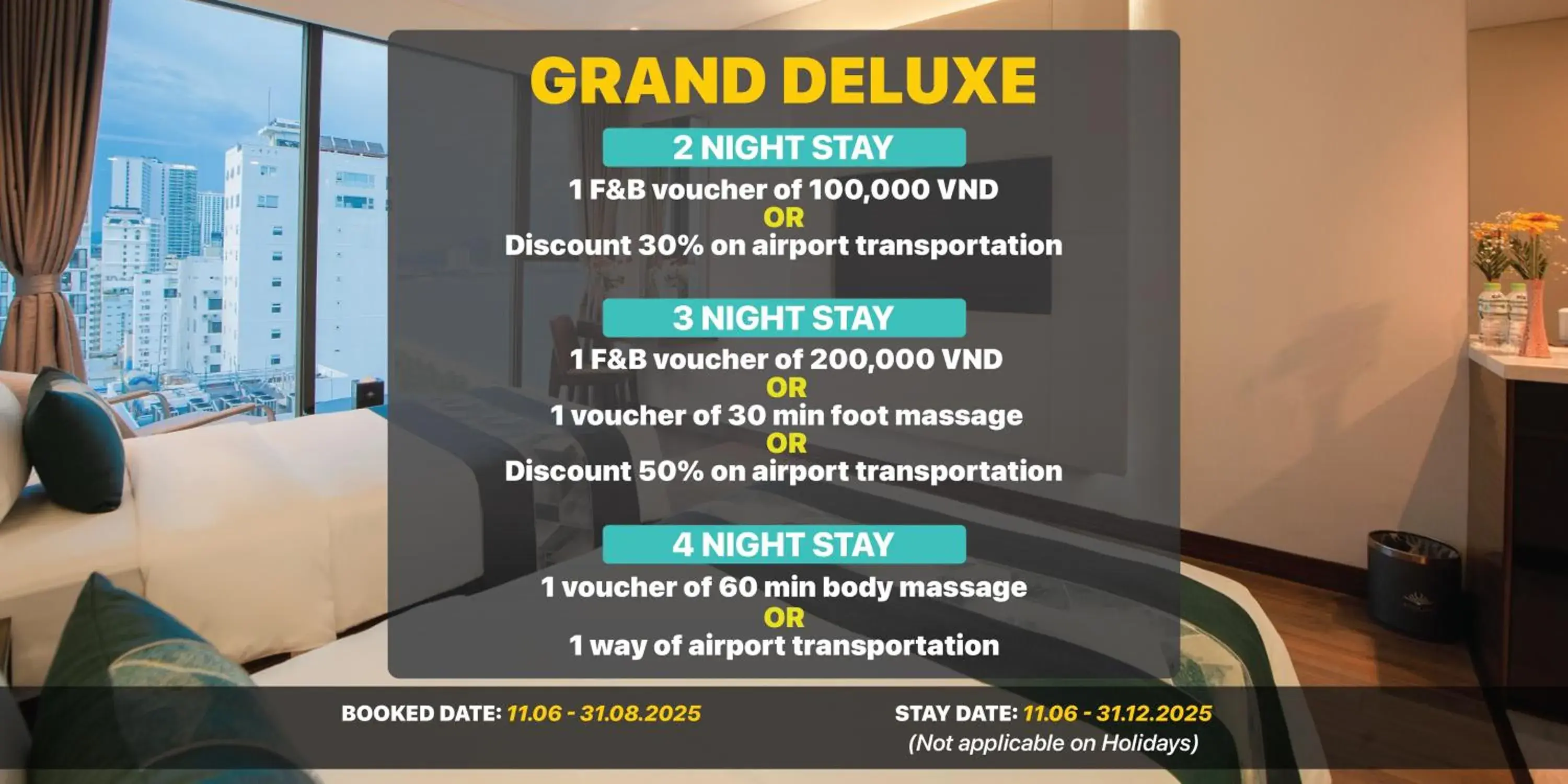 Grand Deluxe Twin Room Partial sea view in Queen Ann Nha Trang Hotel Grand Deluxe Twin Room Partial sea view in Queen Ann Nha Trang Hotel