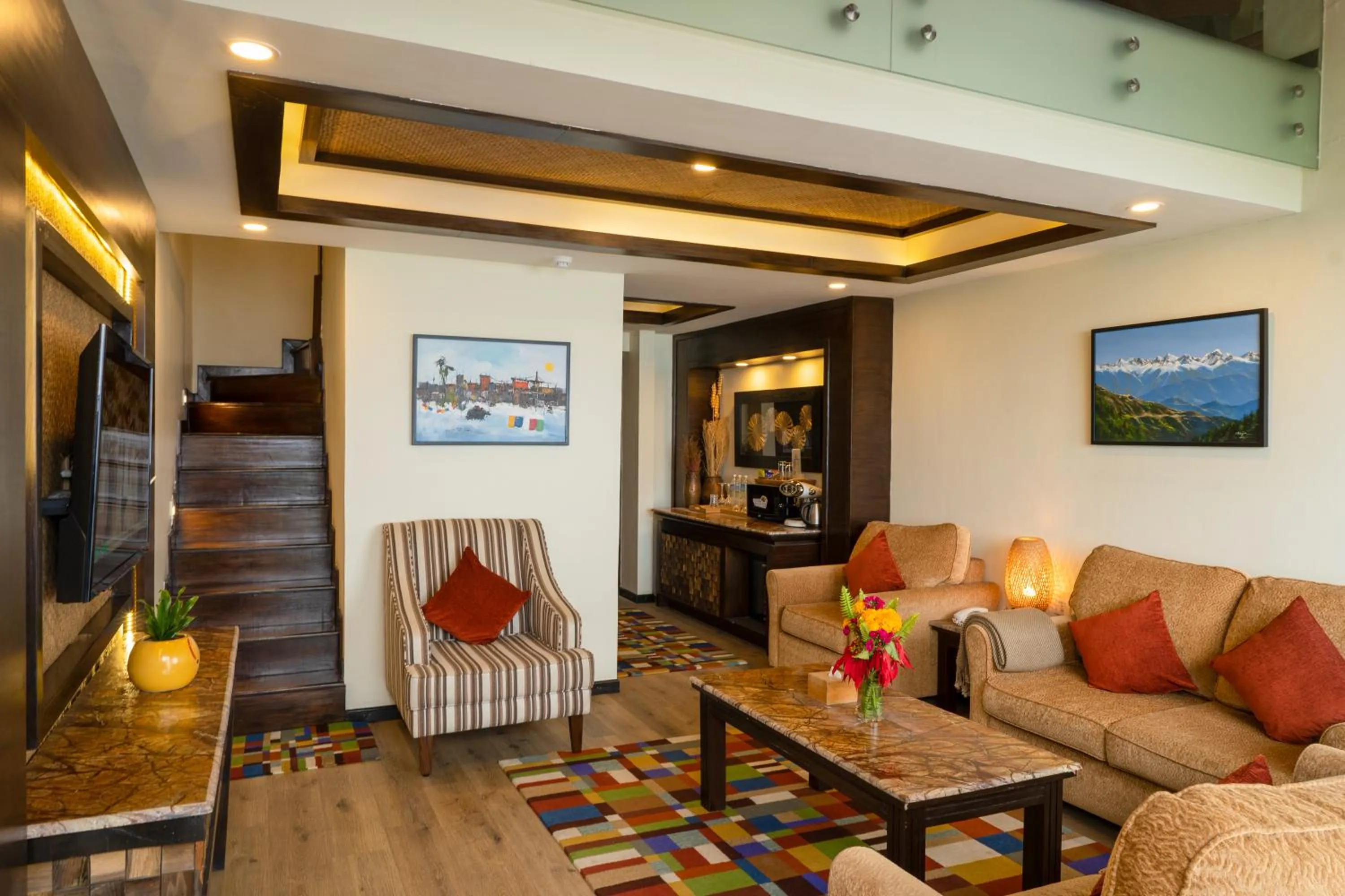 Living room in Hotel Mystic Mountain