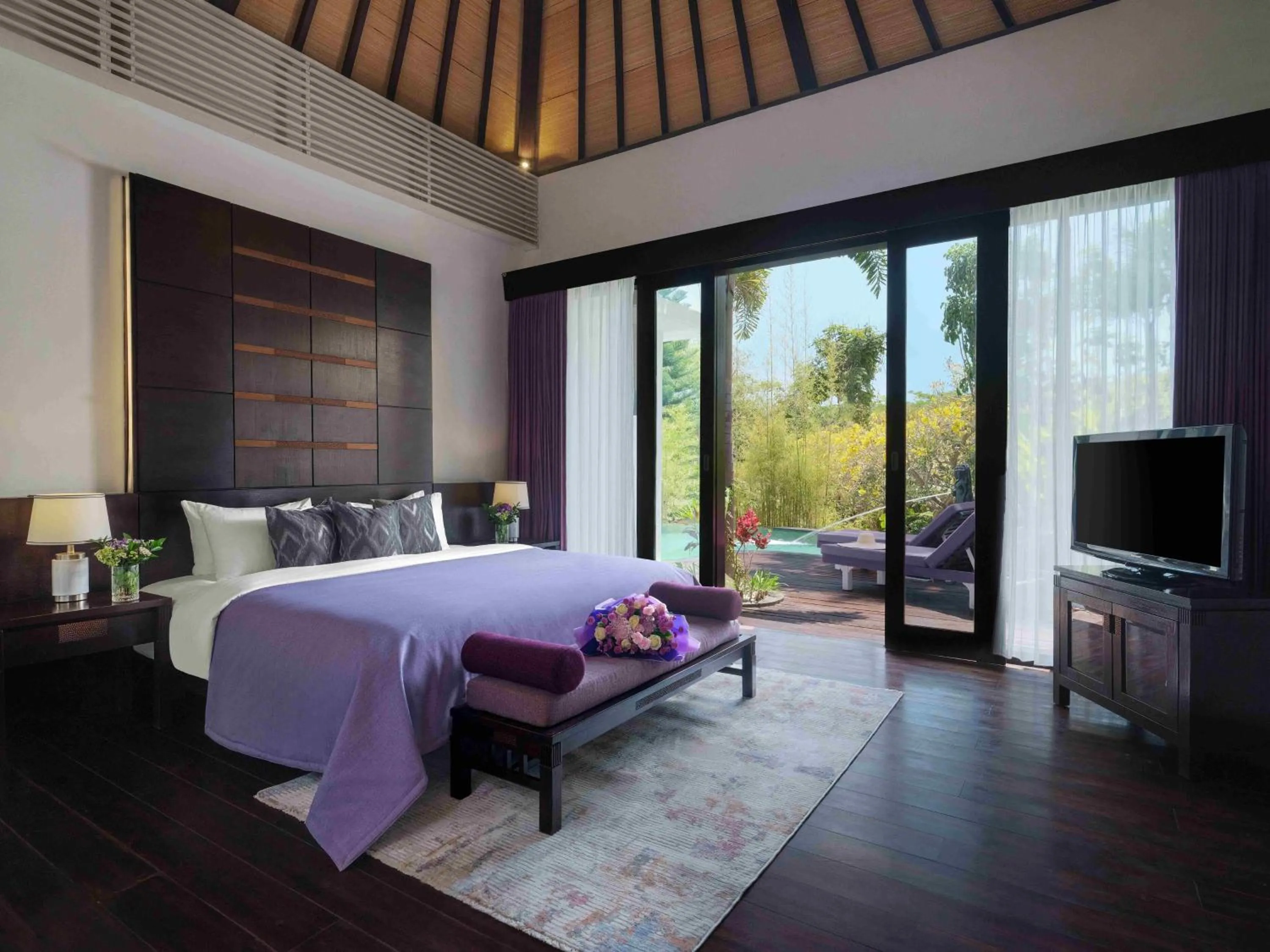 Bedroom in The Ayu Kintamani Villa at Toya Devasya