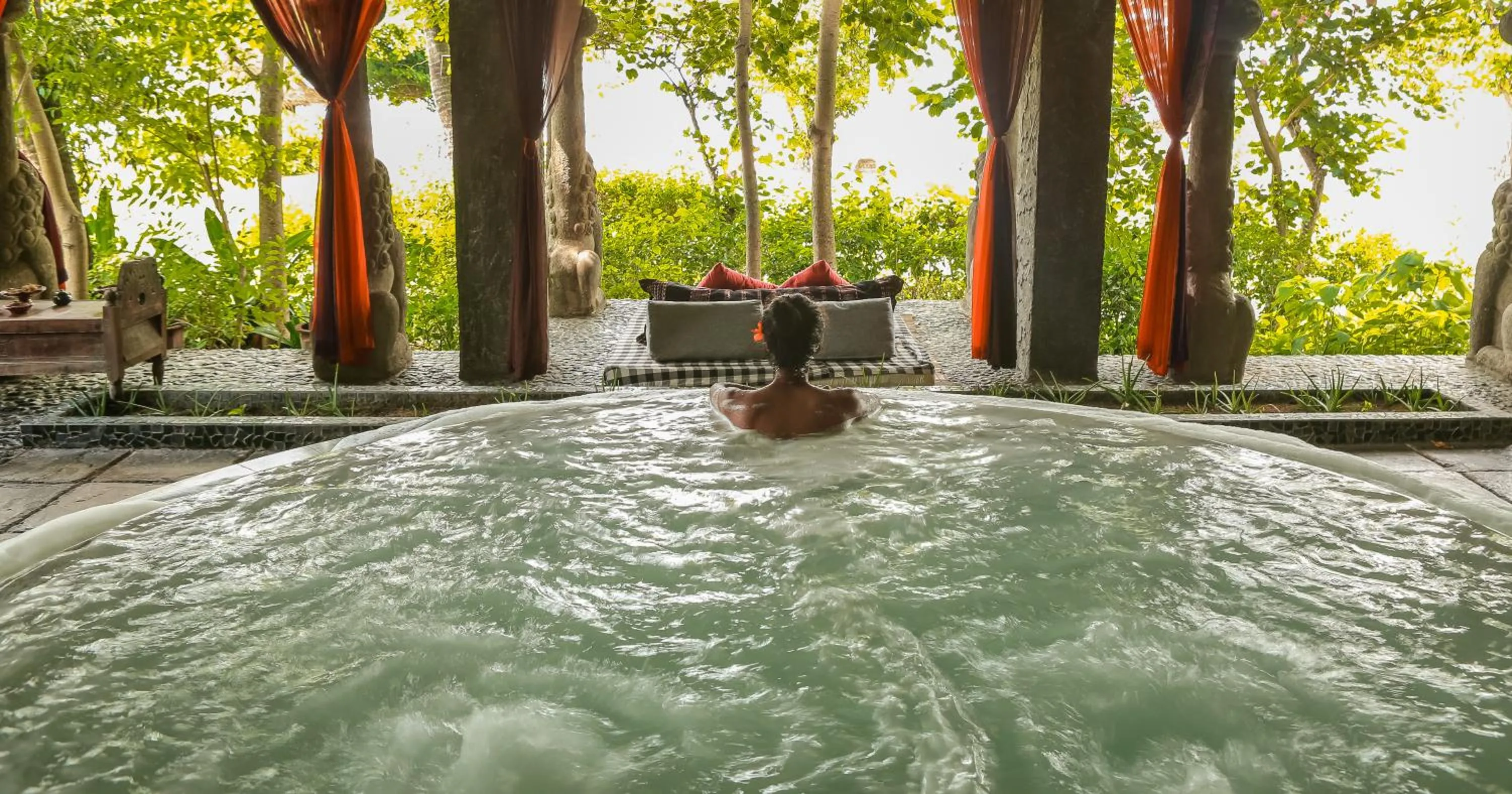 Hot Spring Bath in Hotel Tugu Lombok