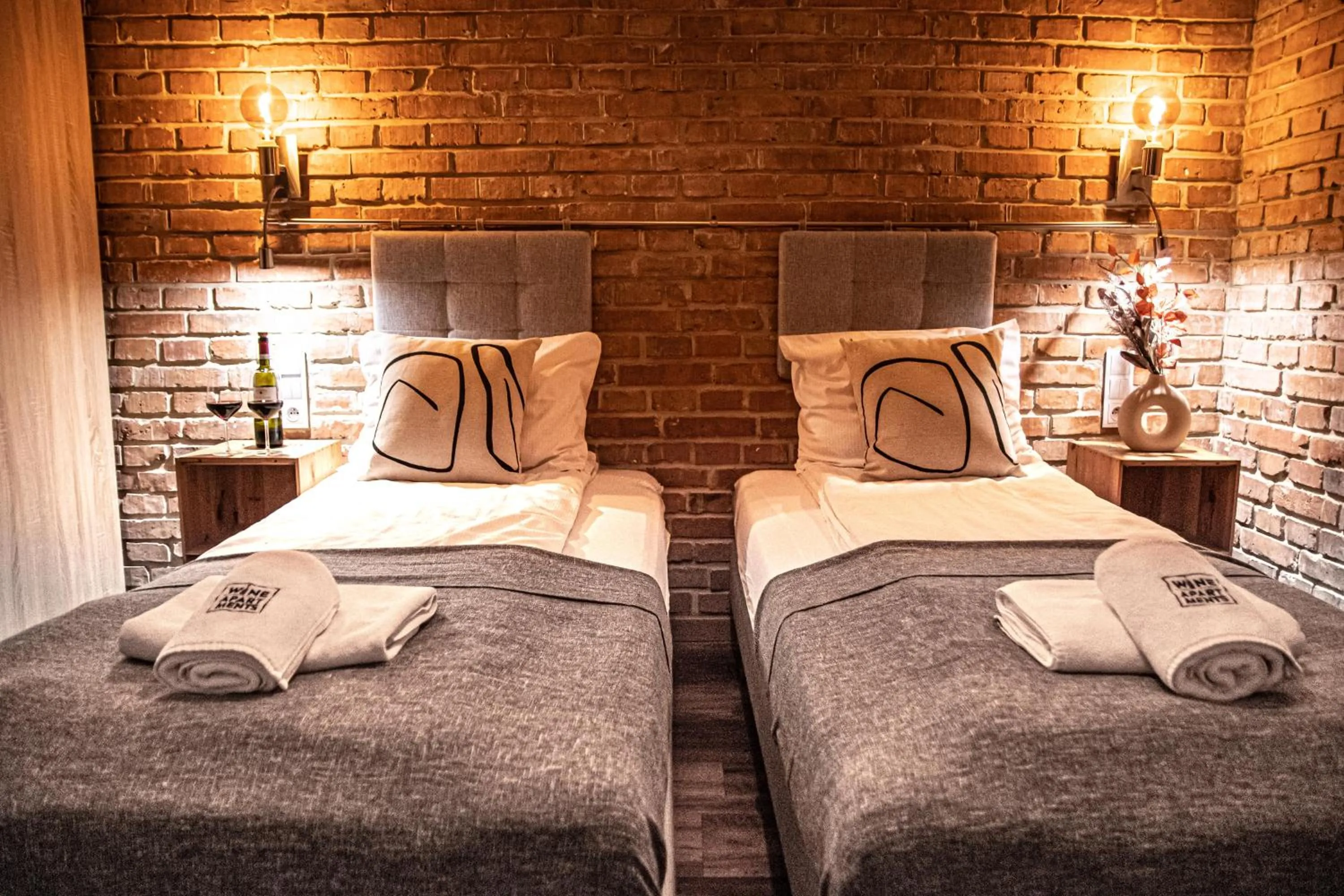 Bed in Wine Apartments