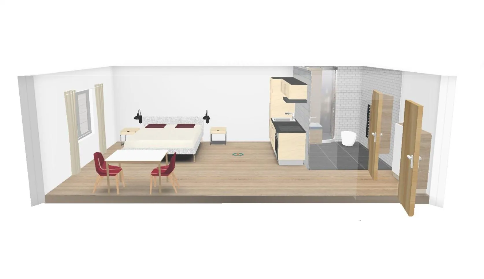 Photo of the whole room, Bed in Wine Apartments