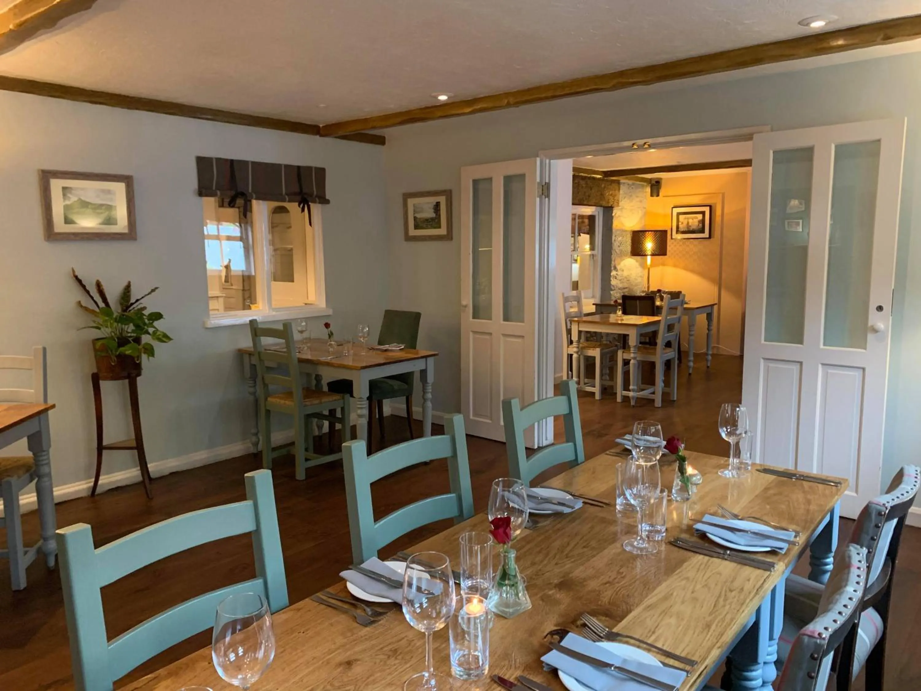 Dining area in The Dartmoor Inn at Lydford