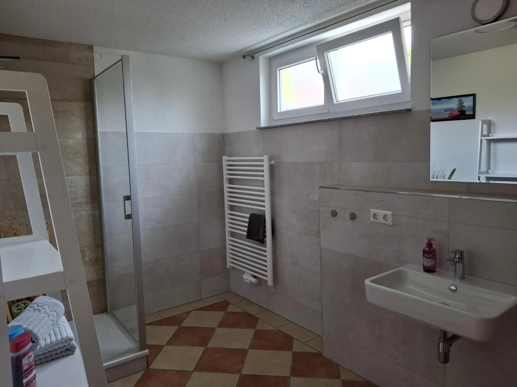 Shower in Pension Sieg