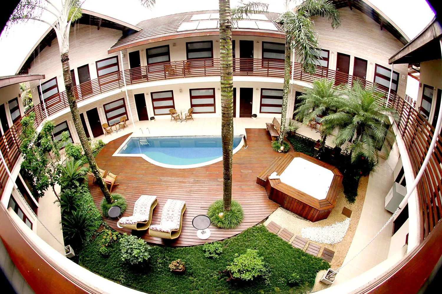 Pool view in Pousada L'essence