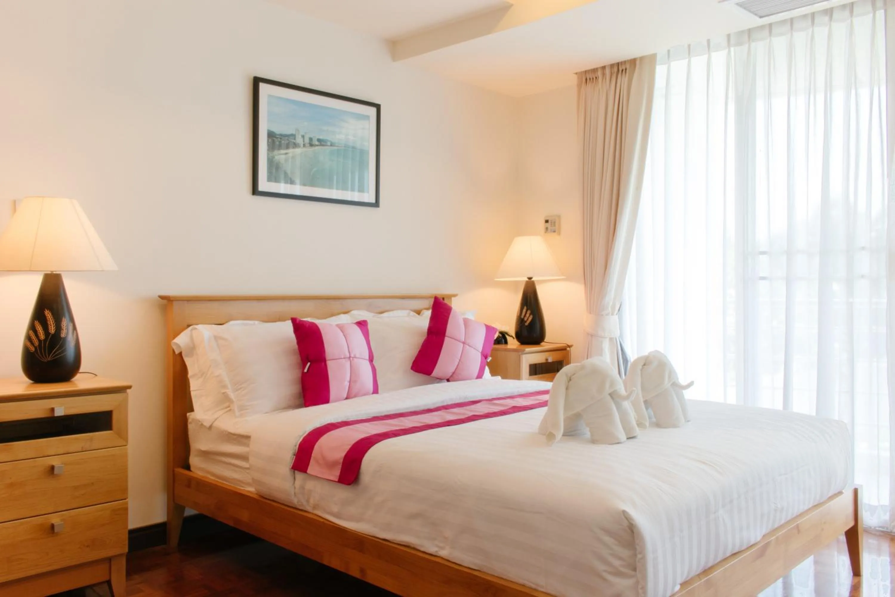 Bed in SeaRidge Hua Hin Resort & Poolvilla