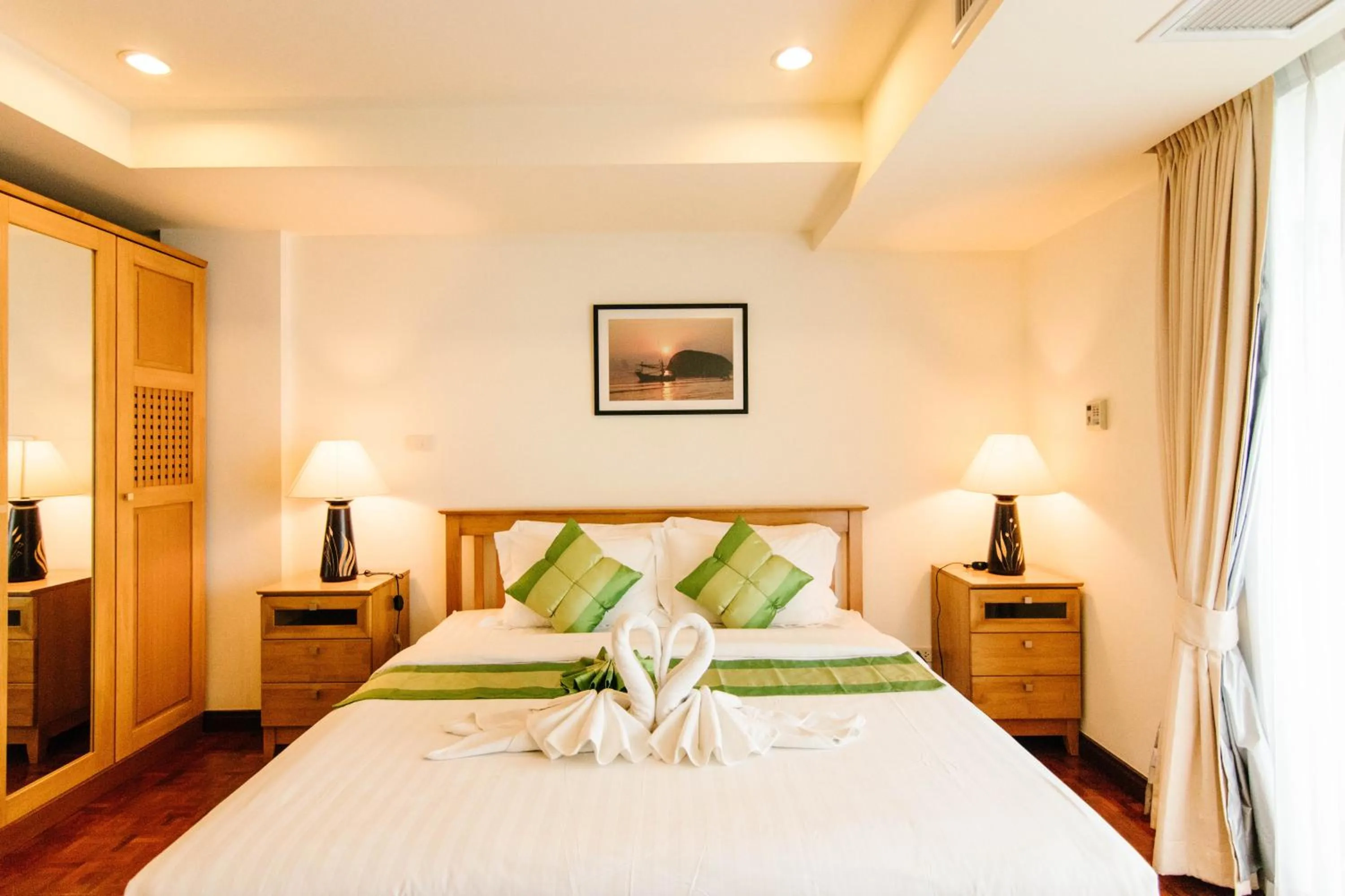 Bed in SeaRidge Hua Hin Resort & Poolvilla