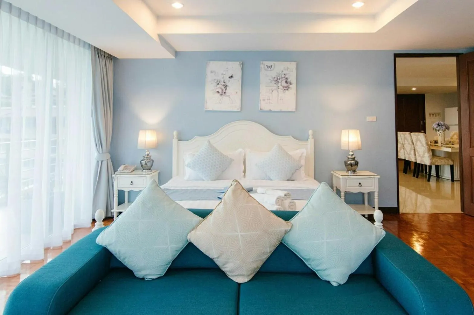 Bed in SeaRidge Hua Hin Resort & Poolvilla