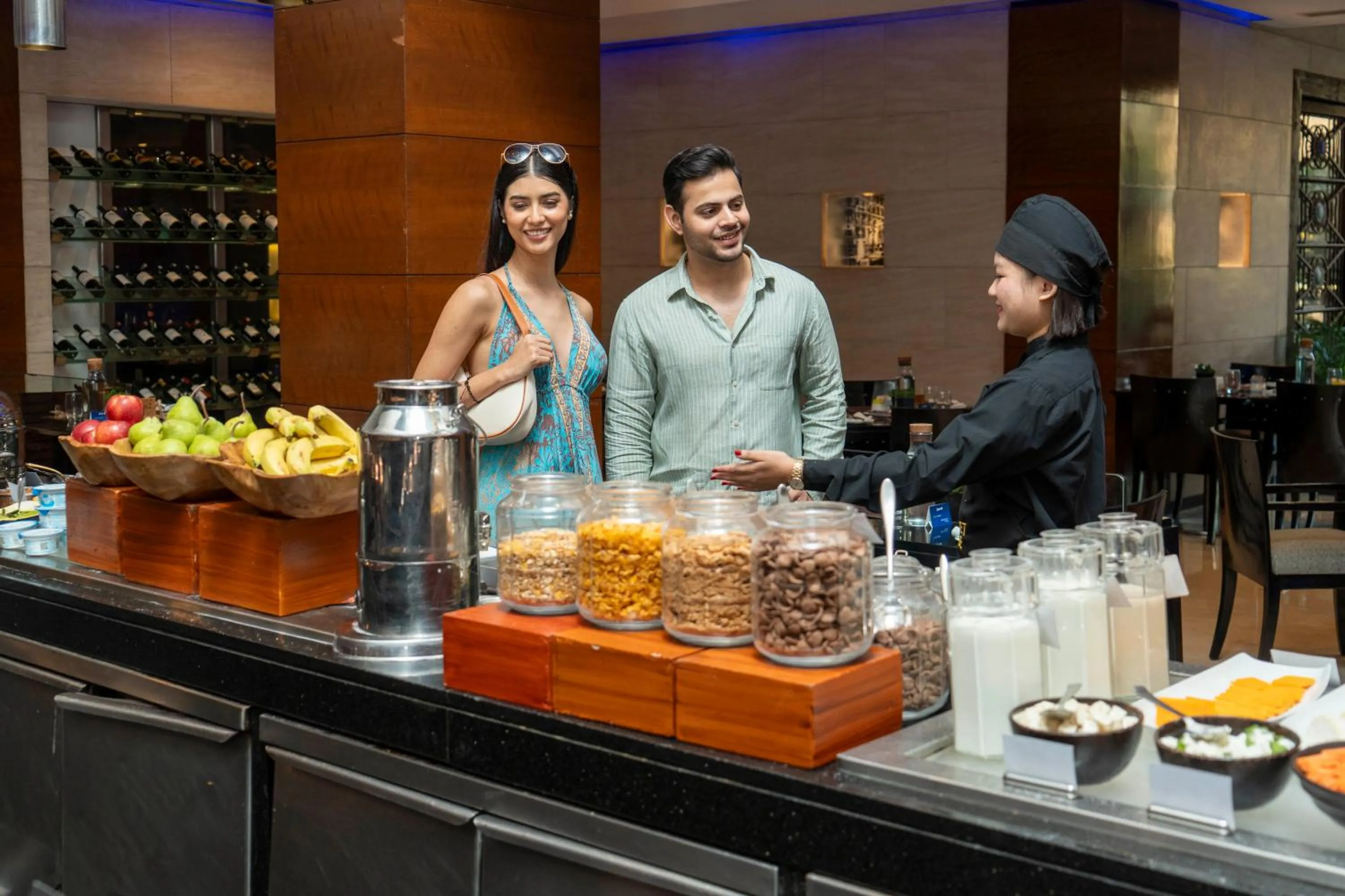 Buffet breakfast in Radisson Blu Plaza Delhi Airport