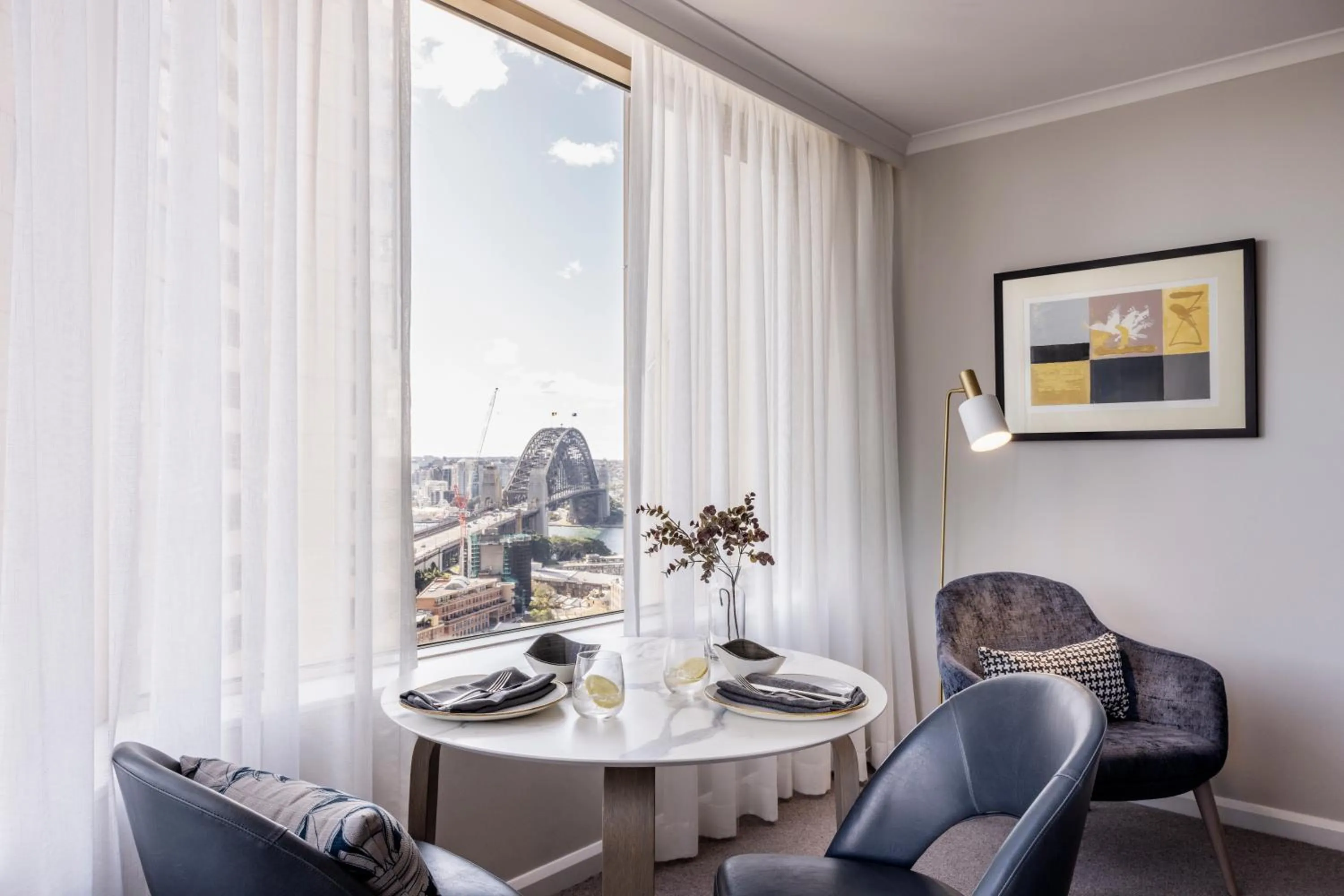 Living room in The Sebel Quay West Suites Sydney