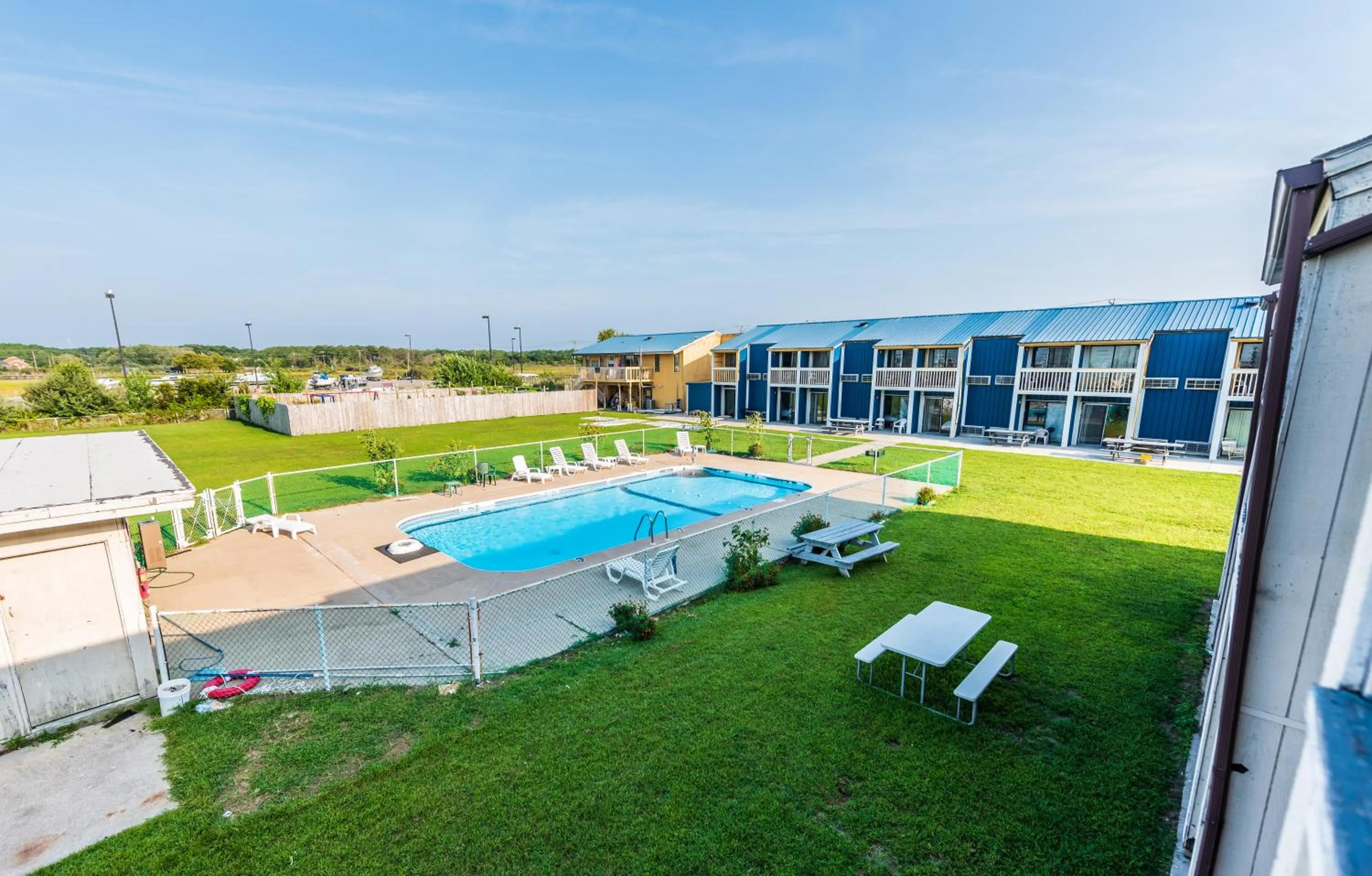 Pool view in Rodeway Inn at Somers Cove Marina