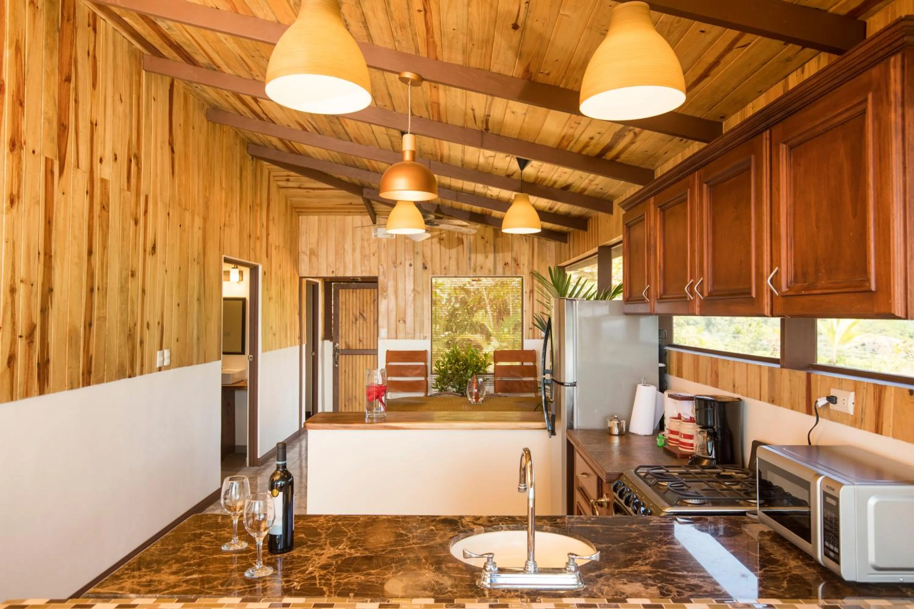 Kitchen or kitchenette in Santa Juana Lodge & Nature Reserve