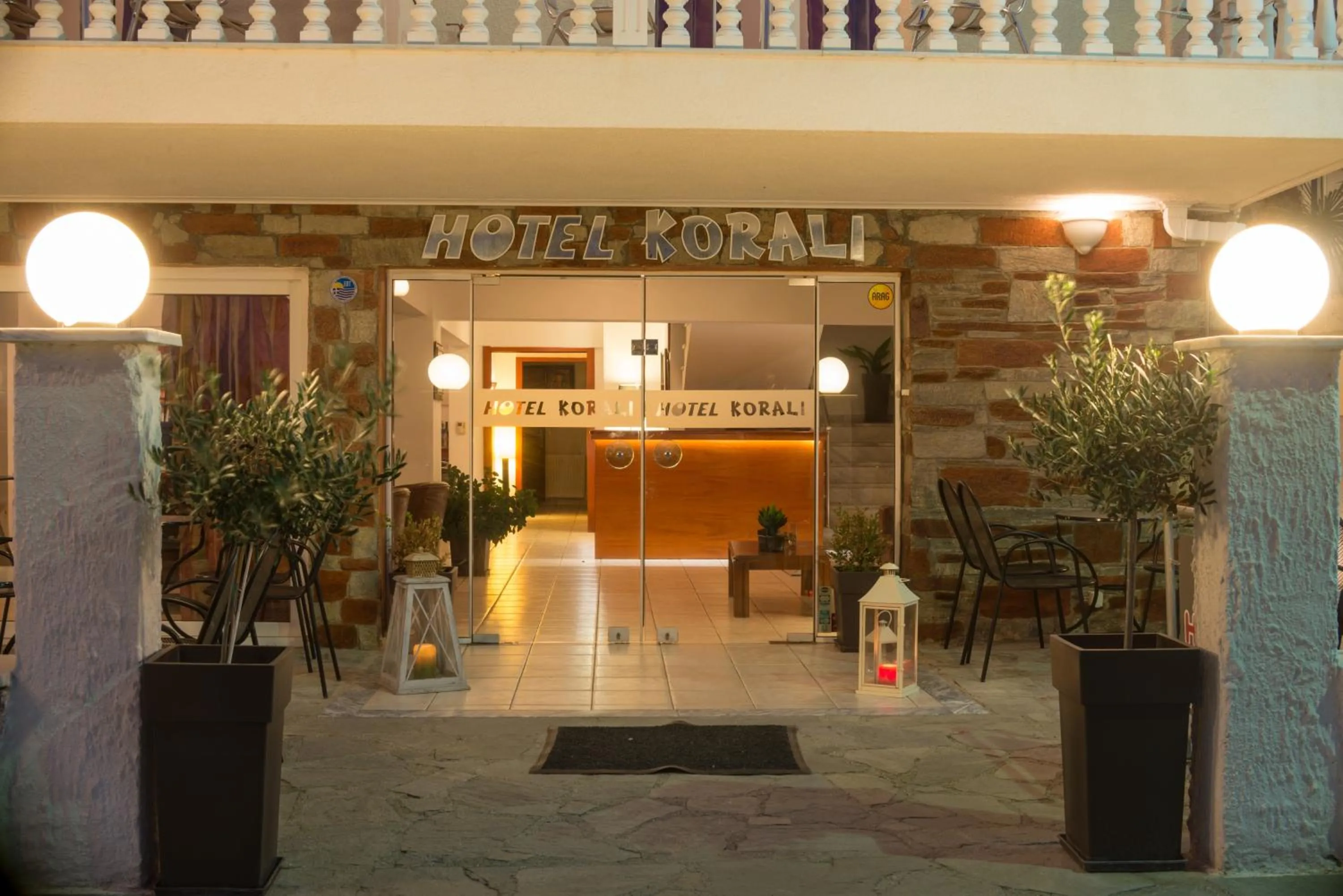 Facade/entrance in Korali Hotel