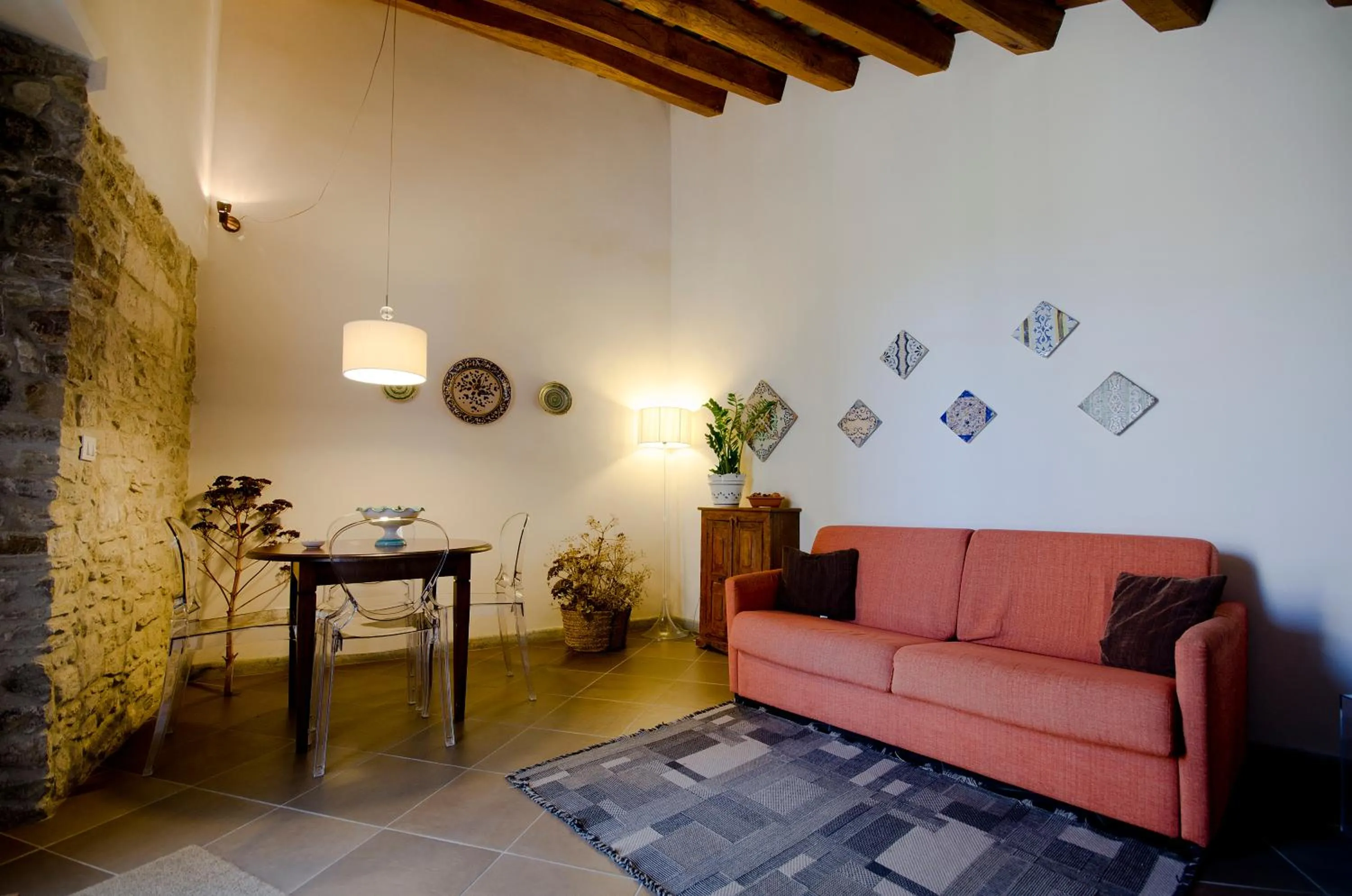 Seating area in Residence Erice Pietre Antiche