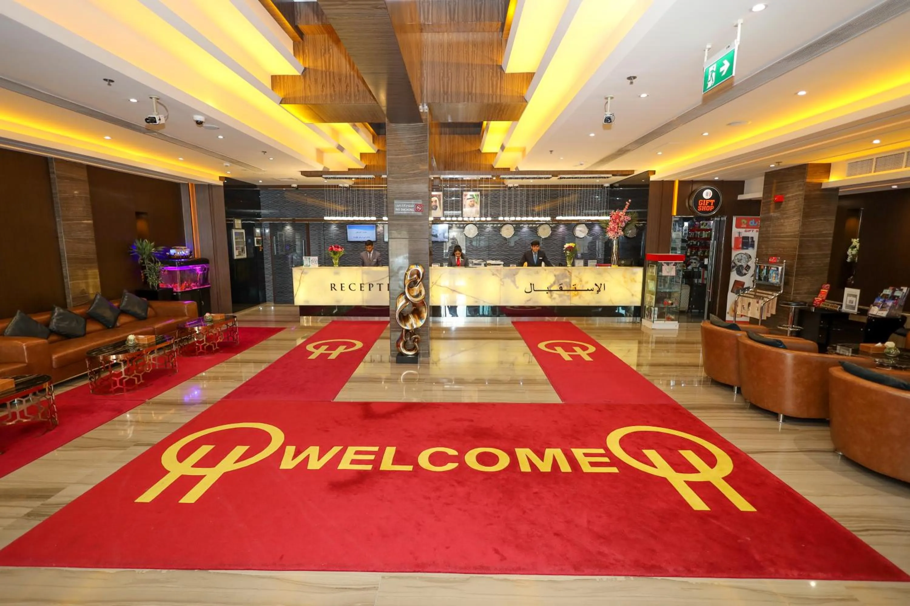 Lobby or reception in Omega Hotel Dubai