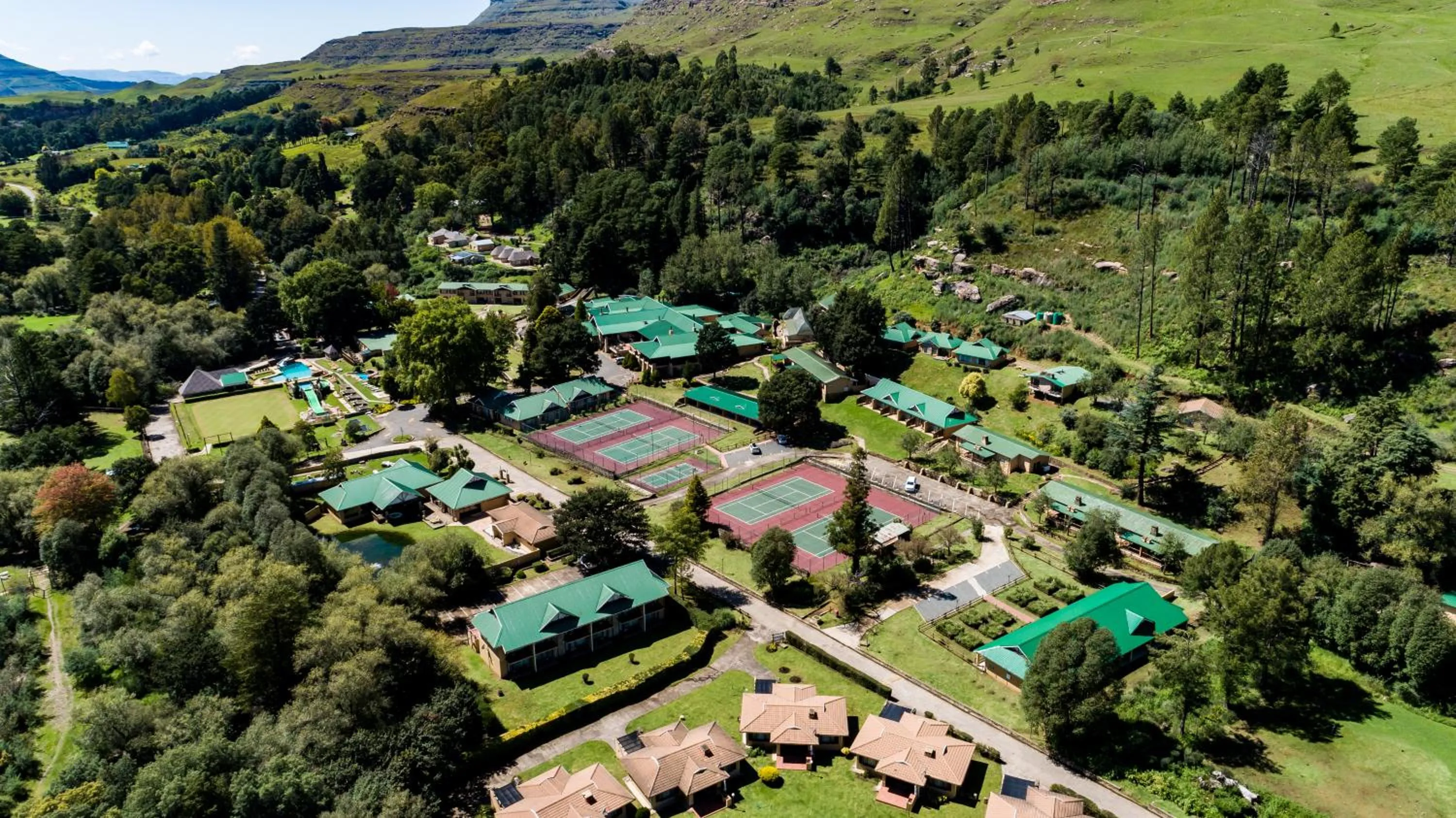 Bird's eye view in Gooderson Drakensberg Gardens Golf & Spa Resort