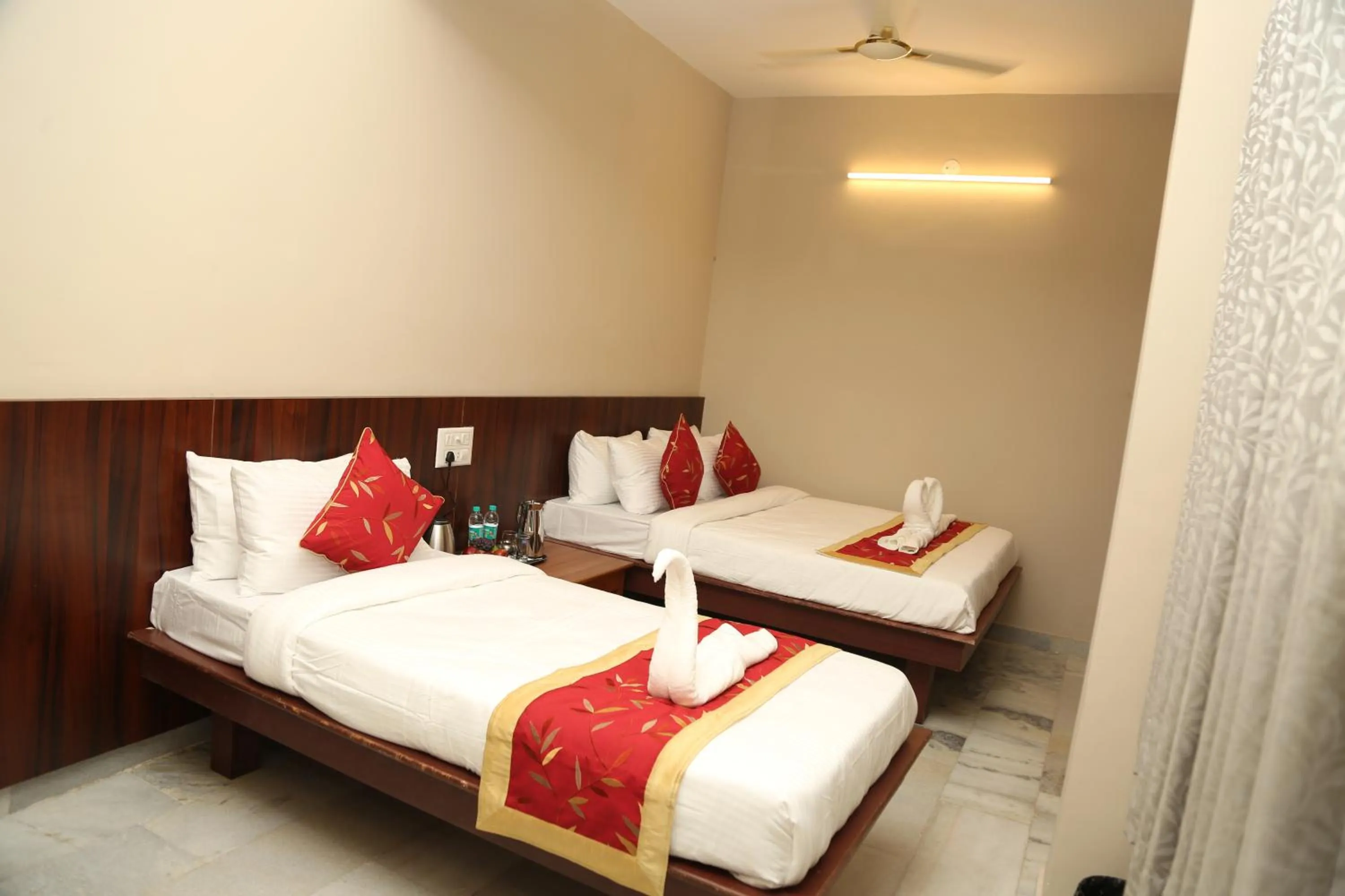 Bed in Soundarya Hotel
