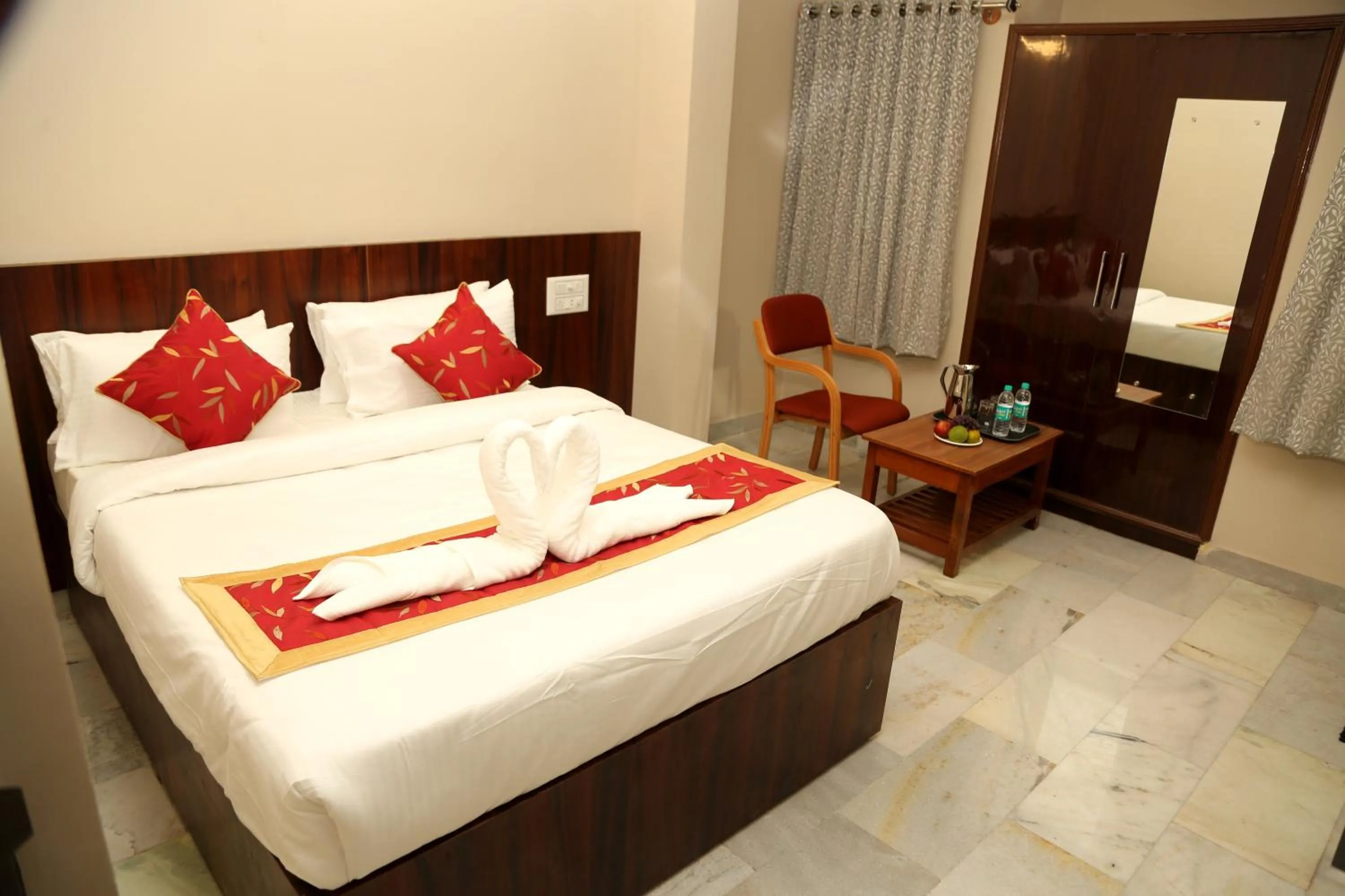 Bed in Soundarya Hotel