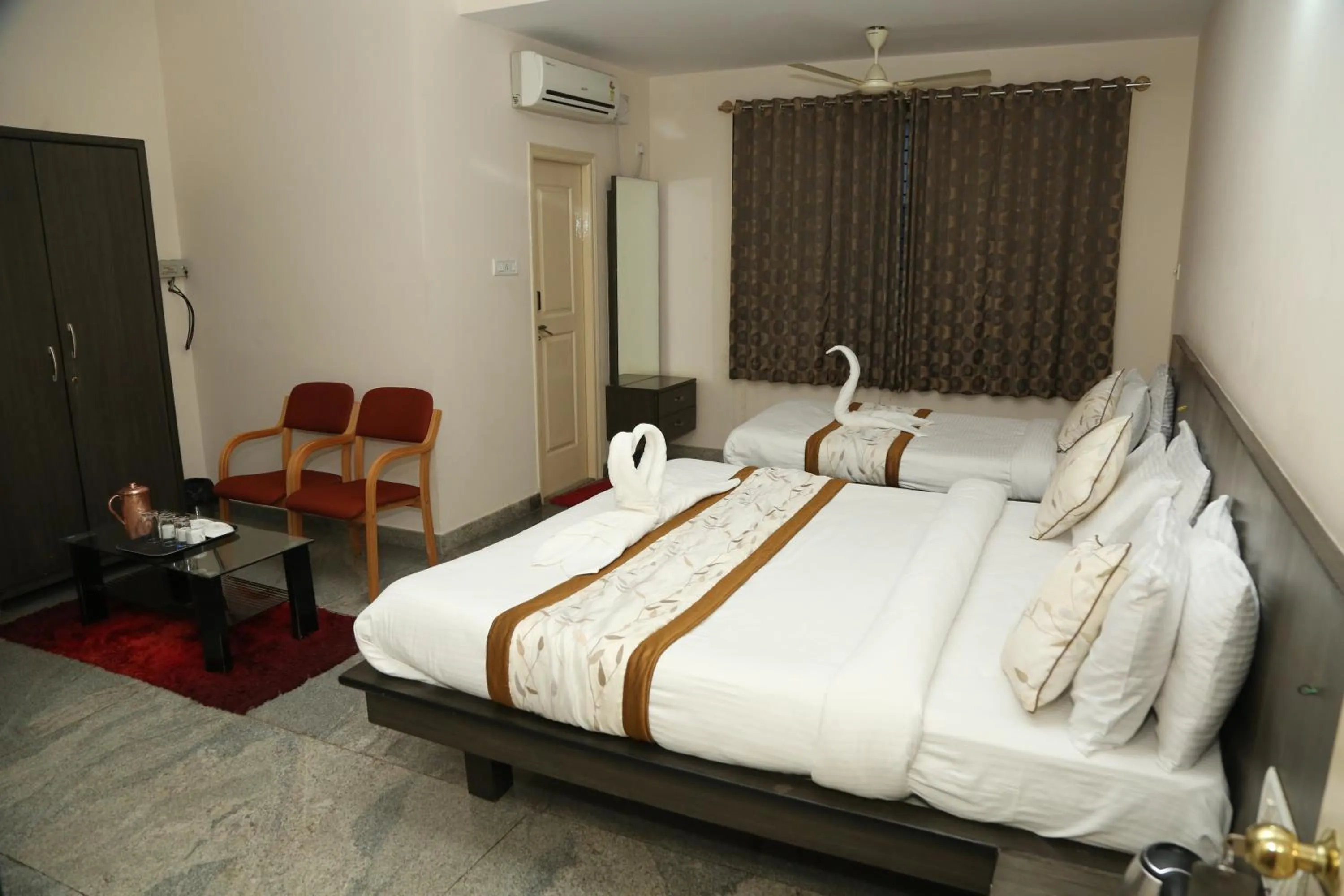 Bed in Soundarya Hotel