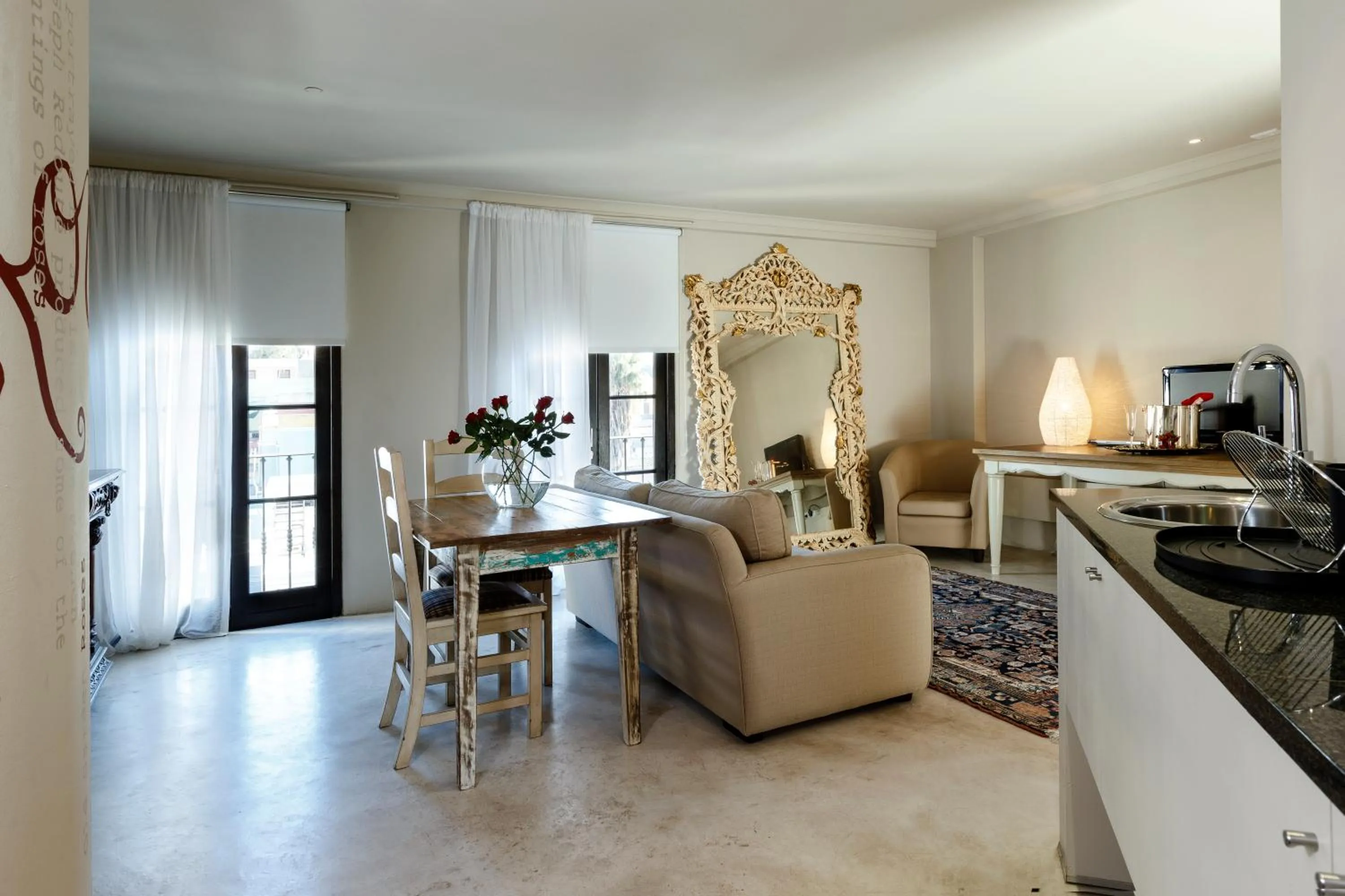 Dining area in Rouge on Rose Boutique Hotel