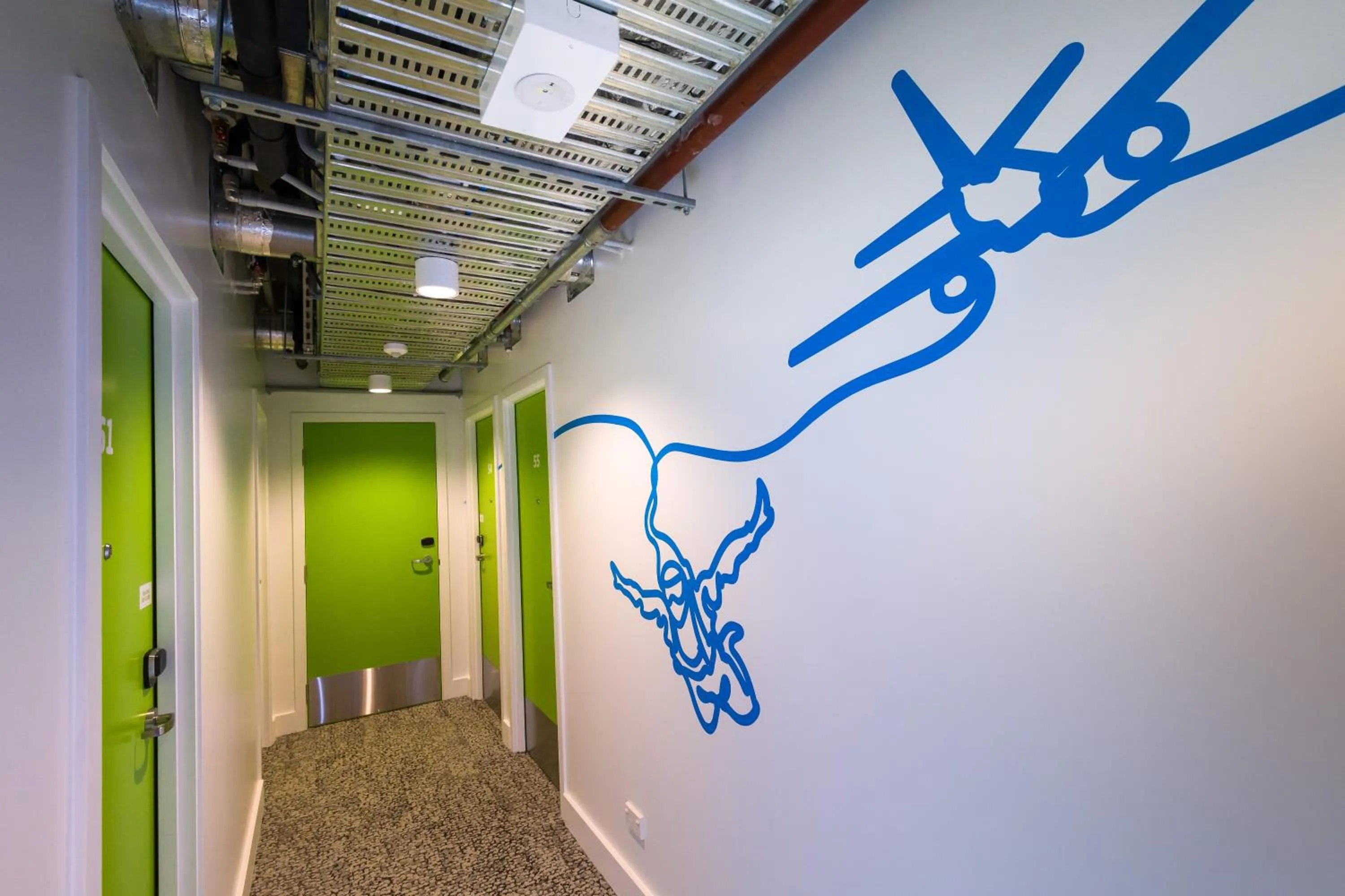 Decorative detail in Jucy Snooze Queenstown