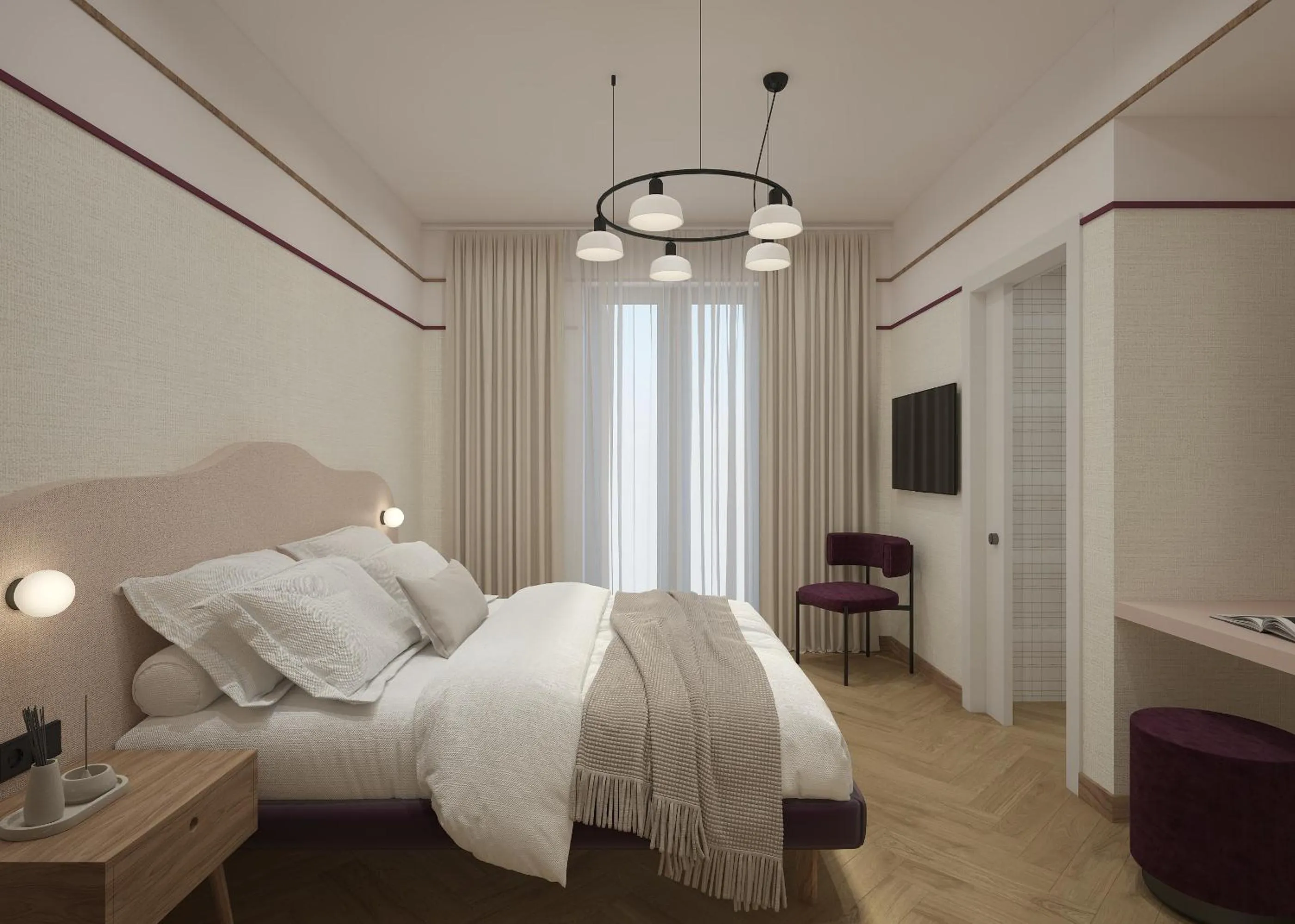 Bed in Hotel Taormina