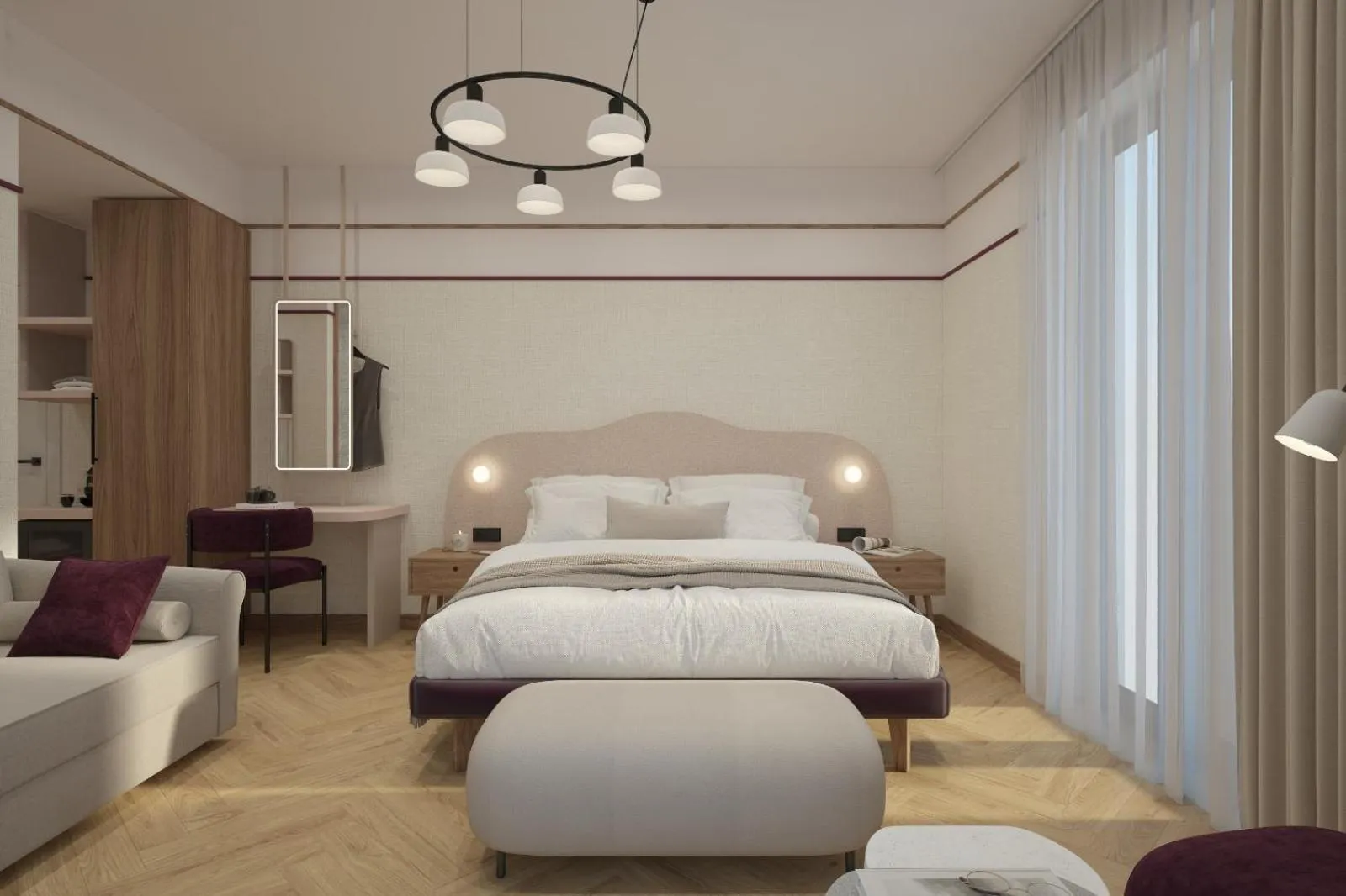 Bed in Hotel Taormina