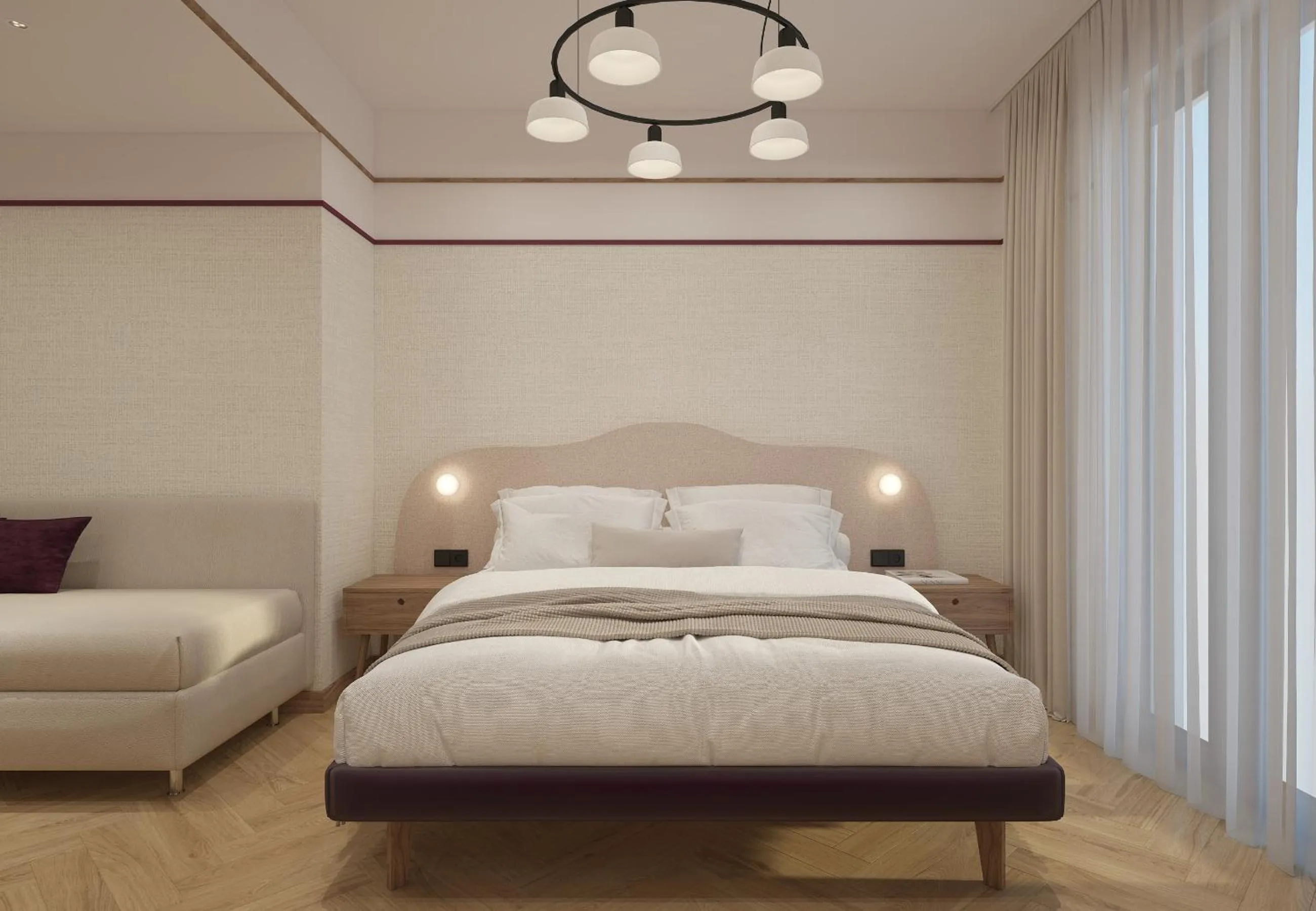 Bed in Hotel Taormina