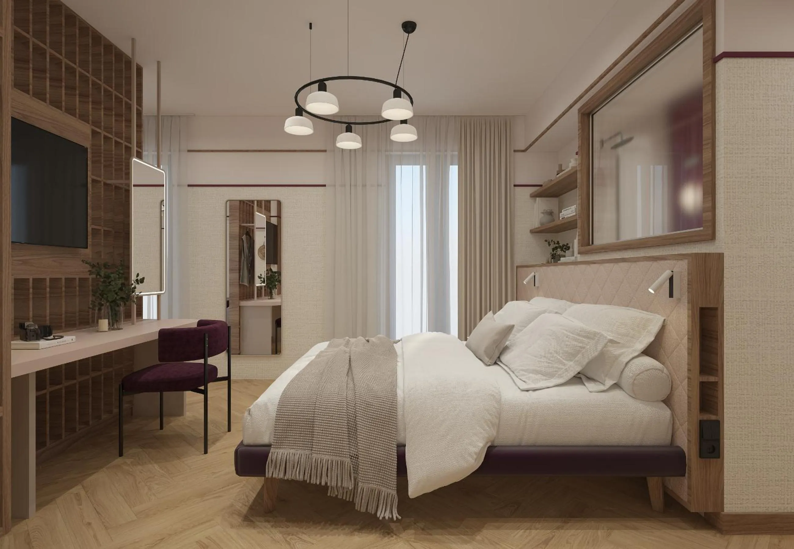 Bed in Hotel Taormina