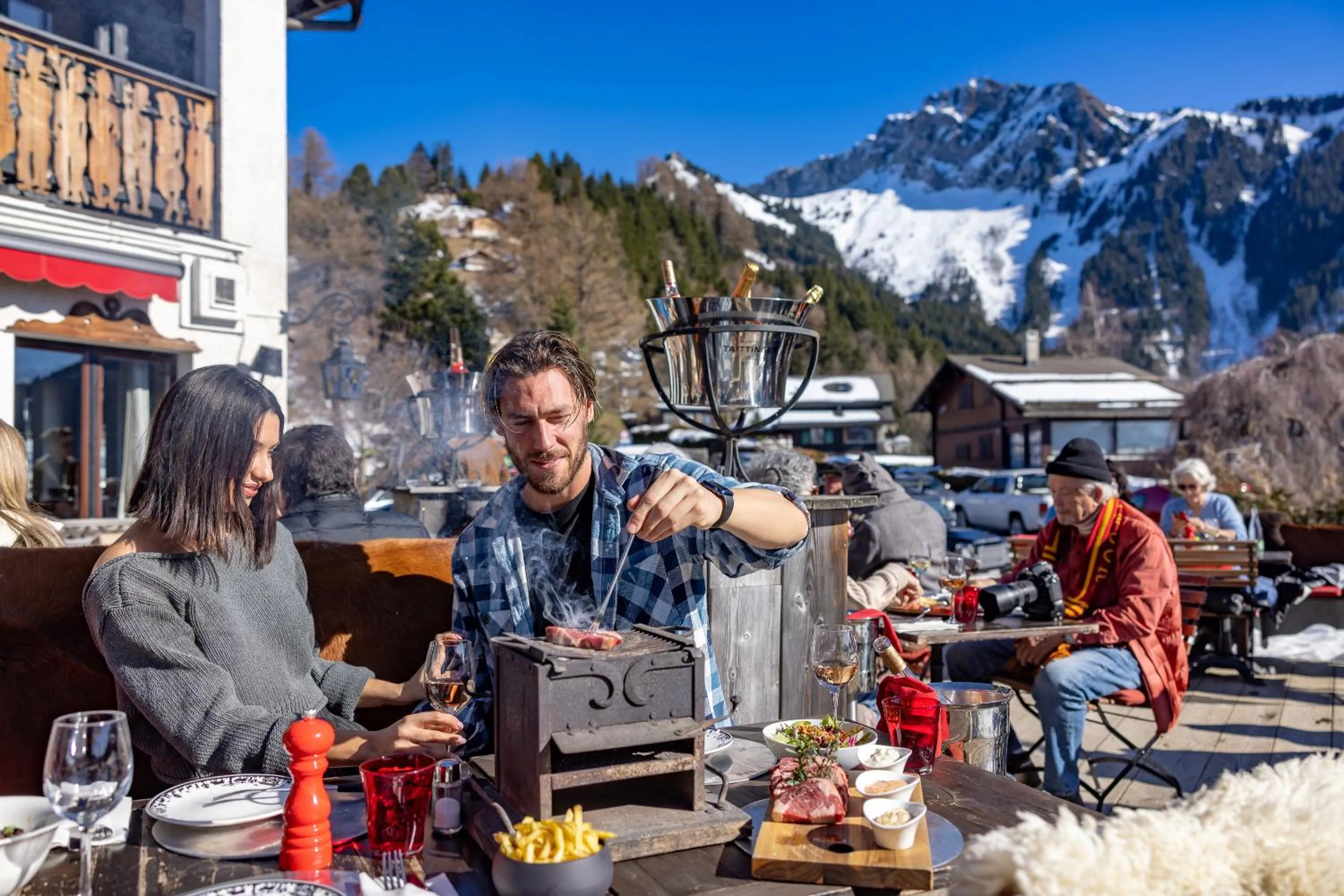 Patio in Le Coucou Hotel Restaurant & Lounge-Bar