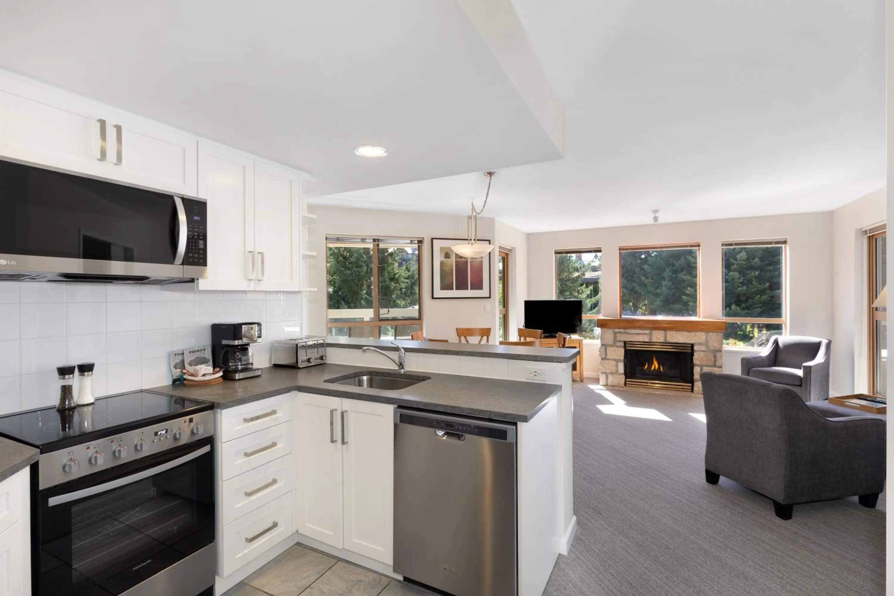 kitchen in Tyndall Stone Lodge by Whiski Jack
