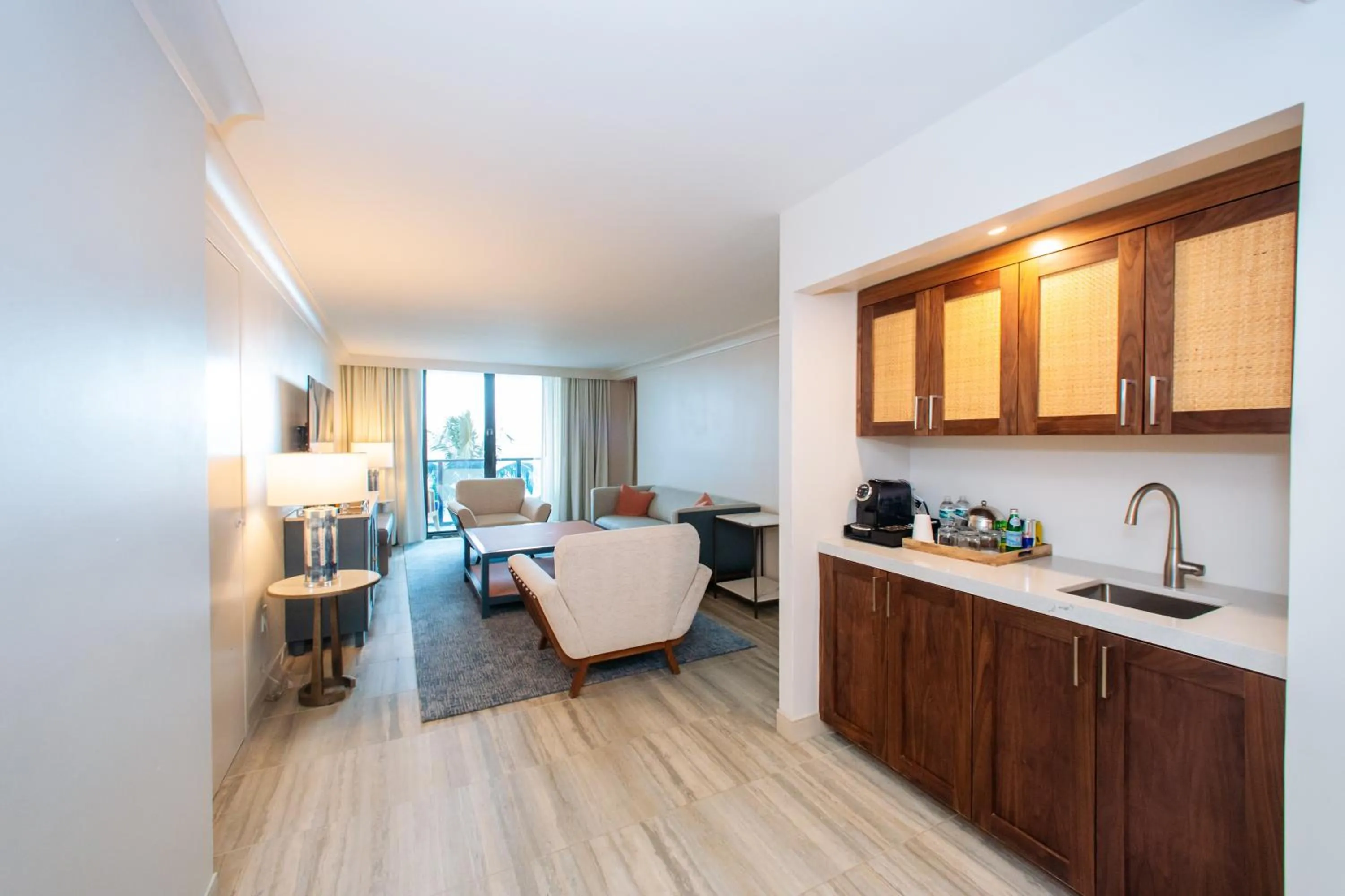 Living room in Tideline Palm Beach Ocean Resort and Spa