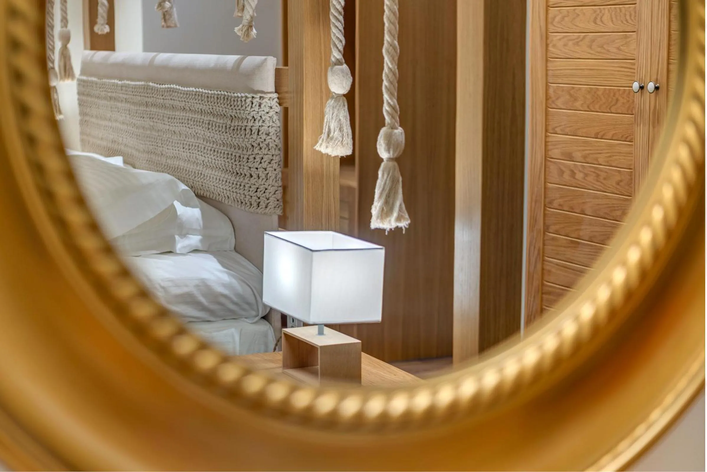 Decorative detail, Bed in 1844 Suites Syros